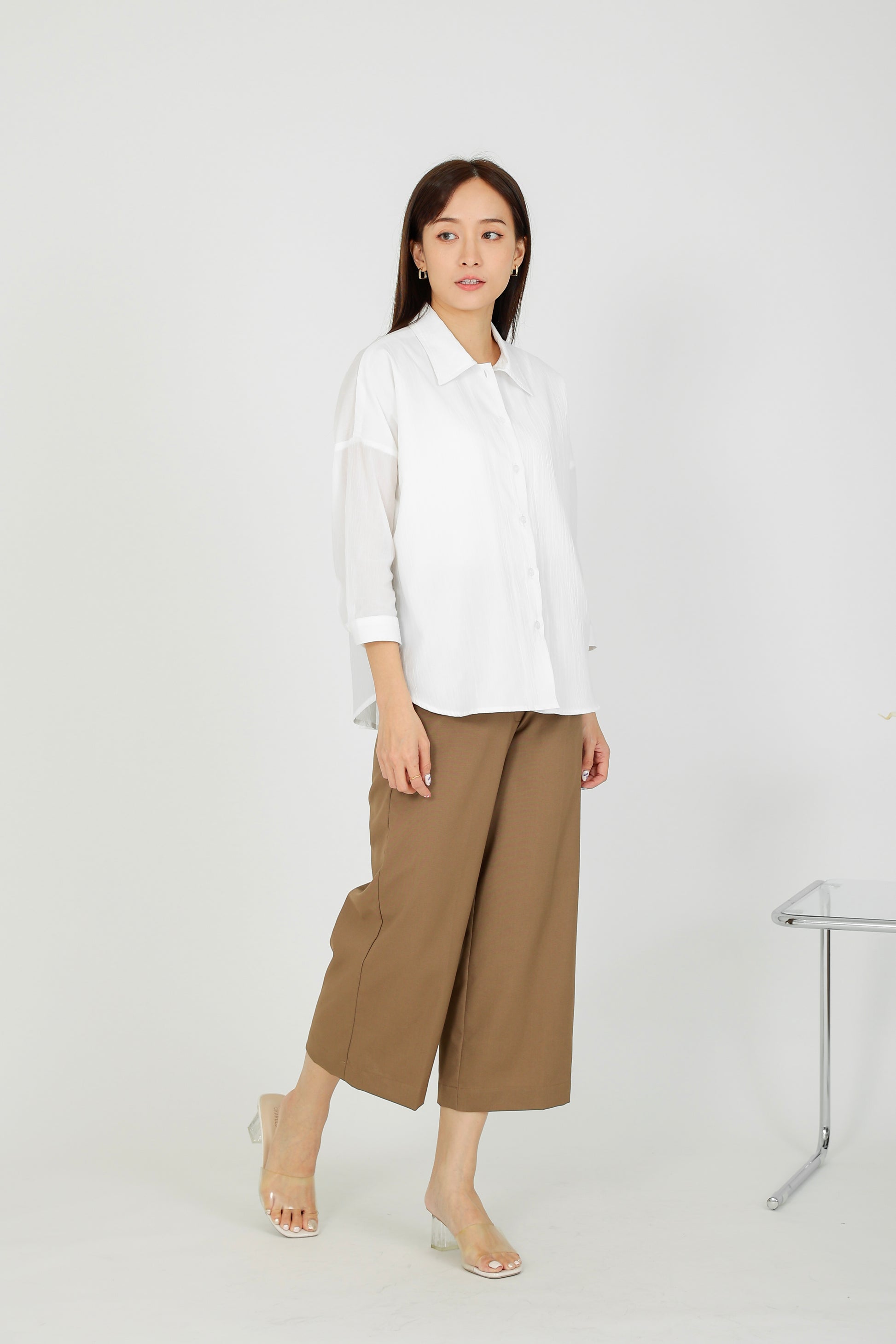 Maureen Textured Blouse - White