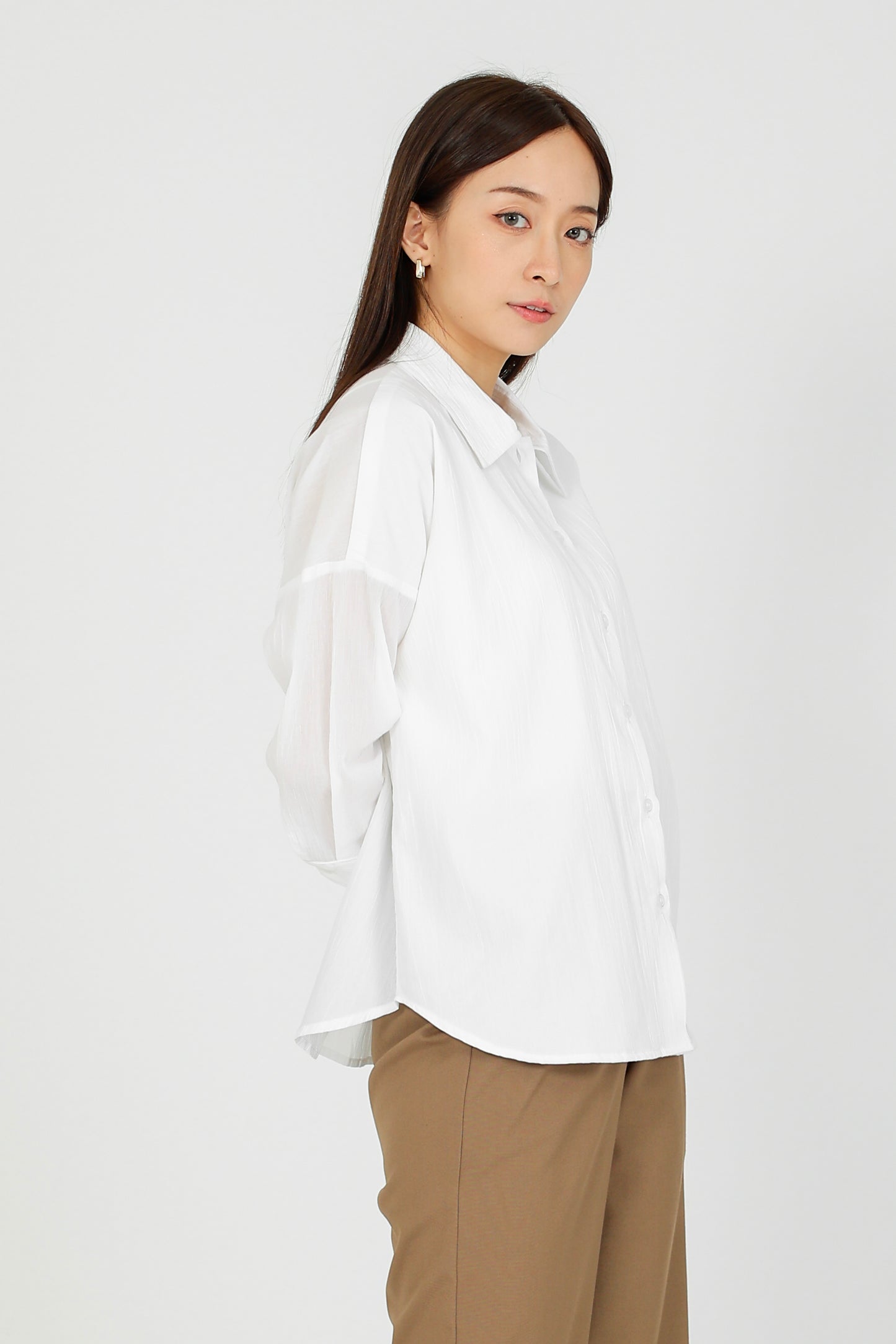Maureen Textured Blouse - White