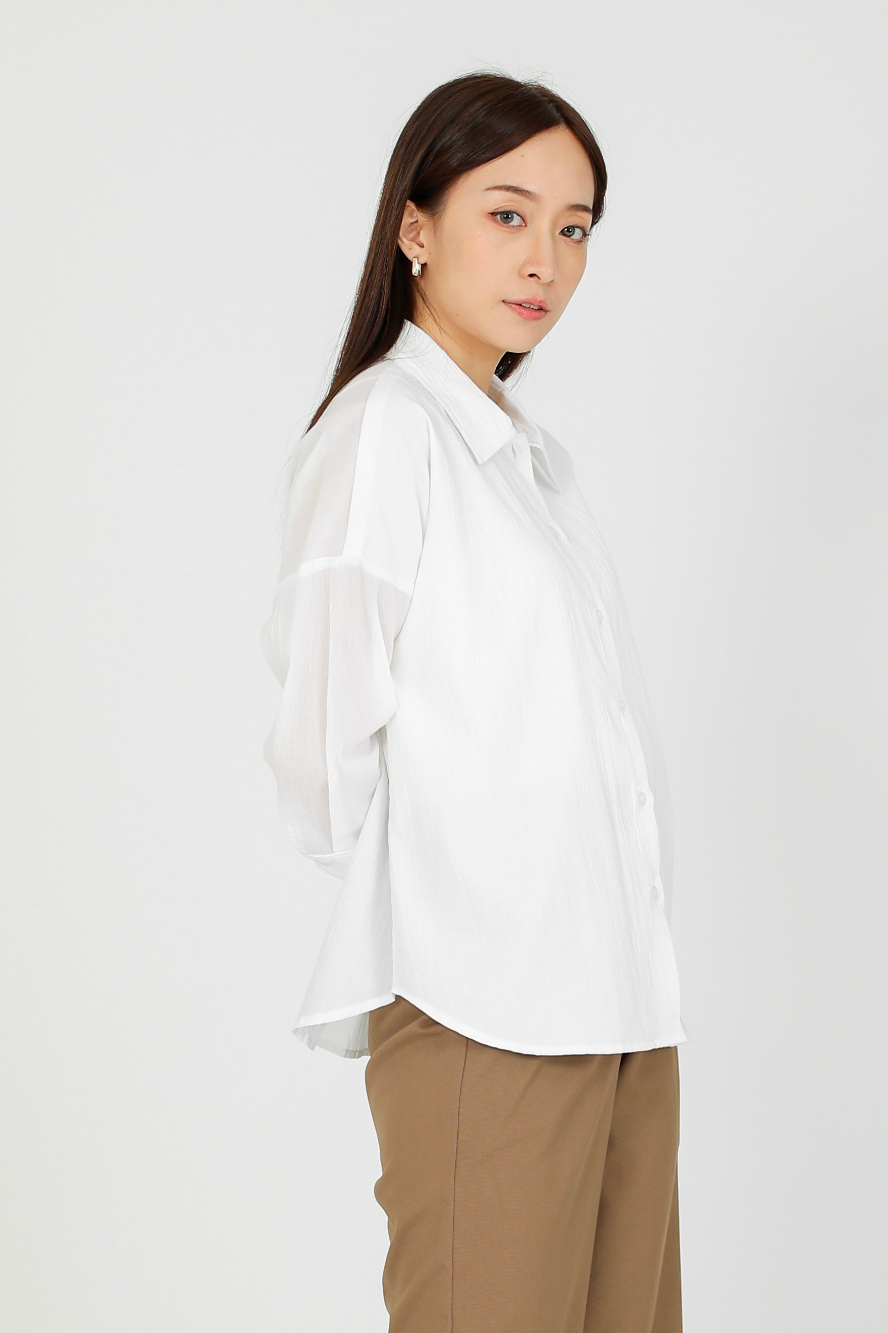Maureen Textured Blouse - White