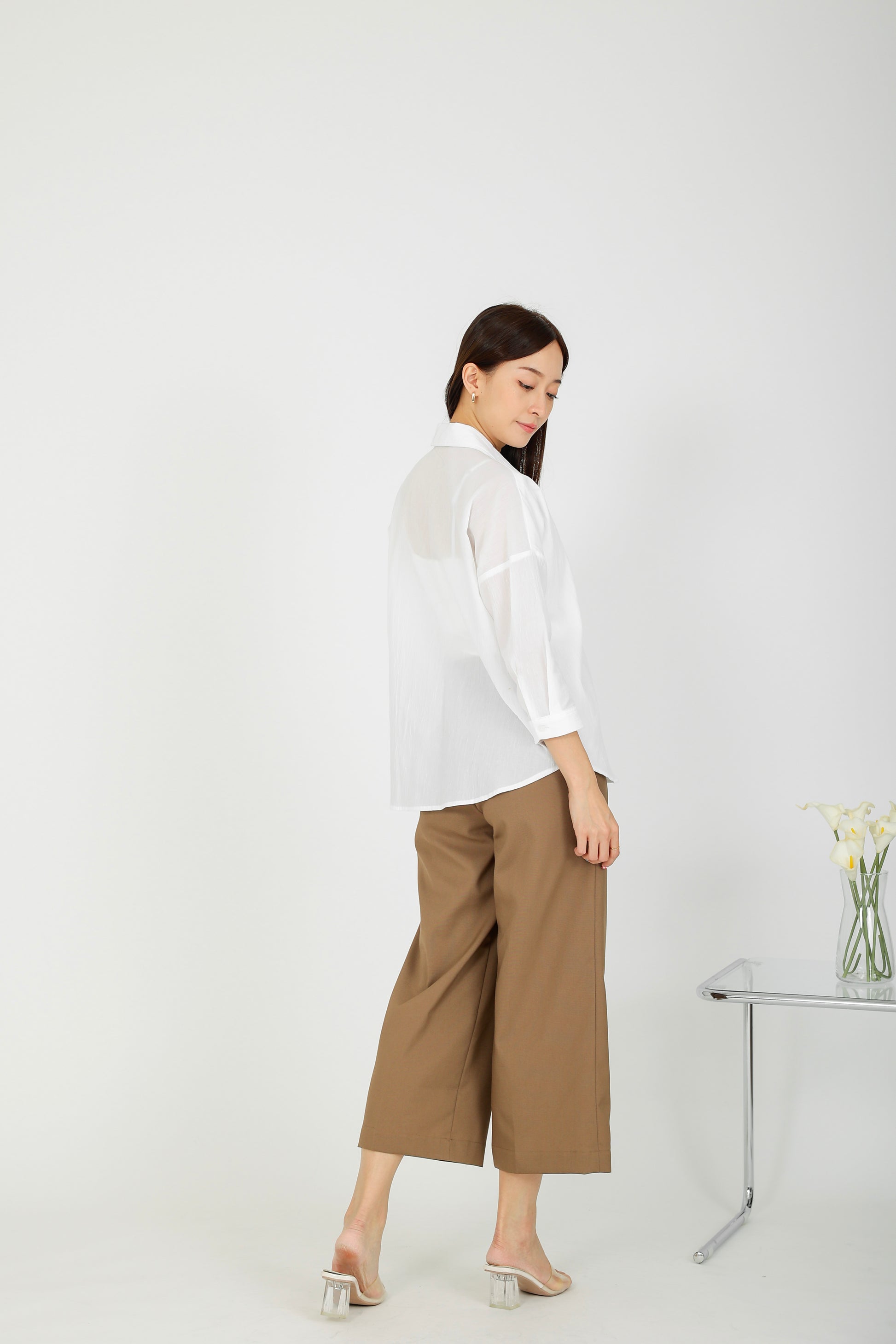 Maureen Textured Blouse - White