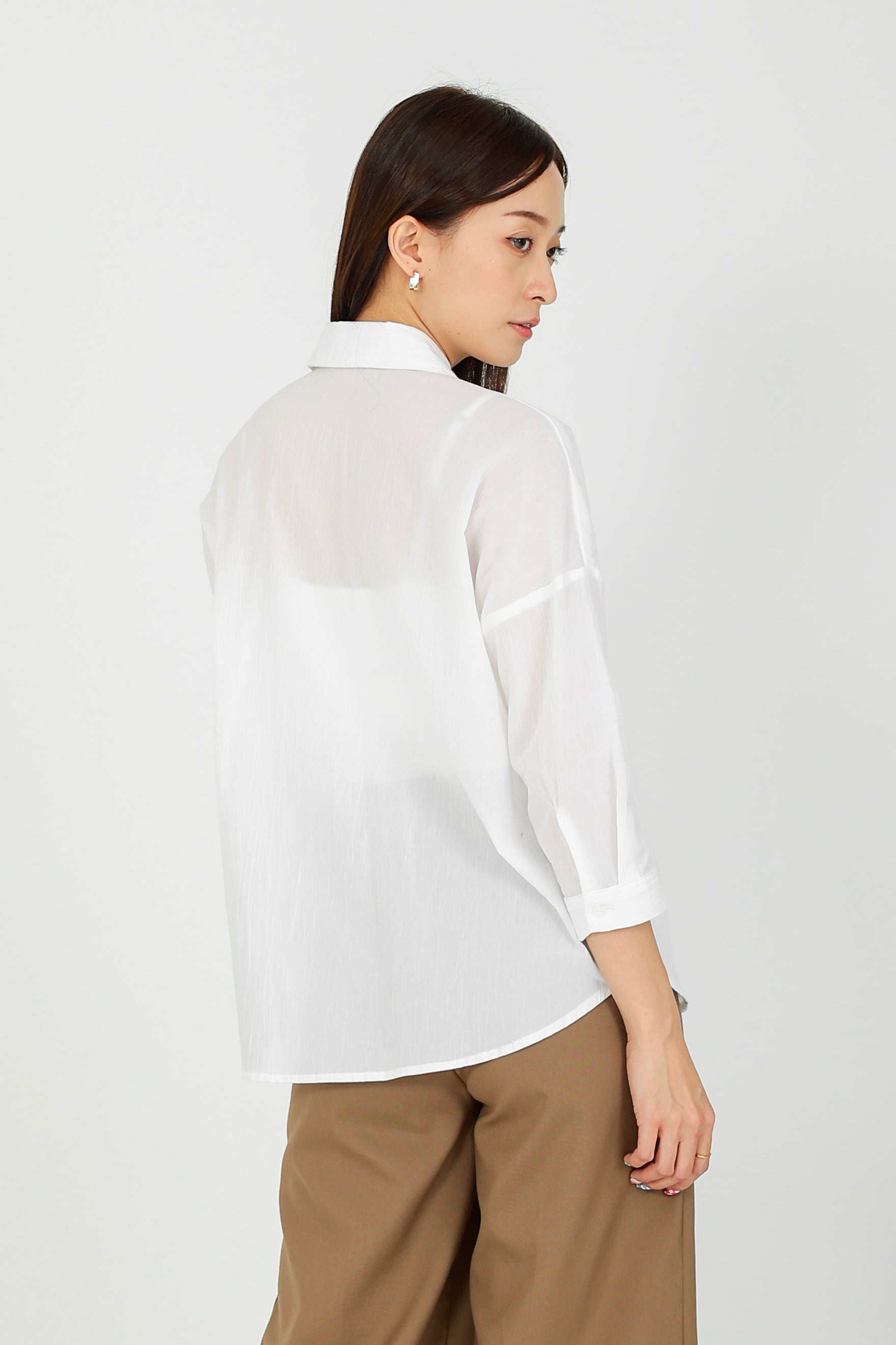 Maureen Textured Blouse - White