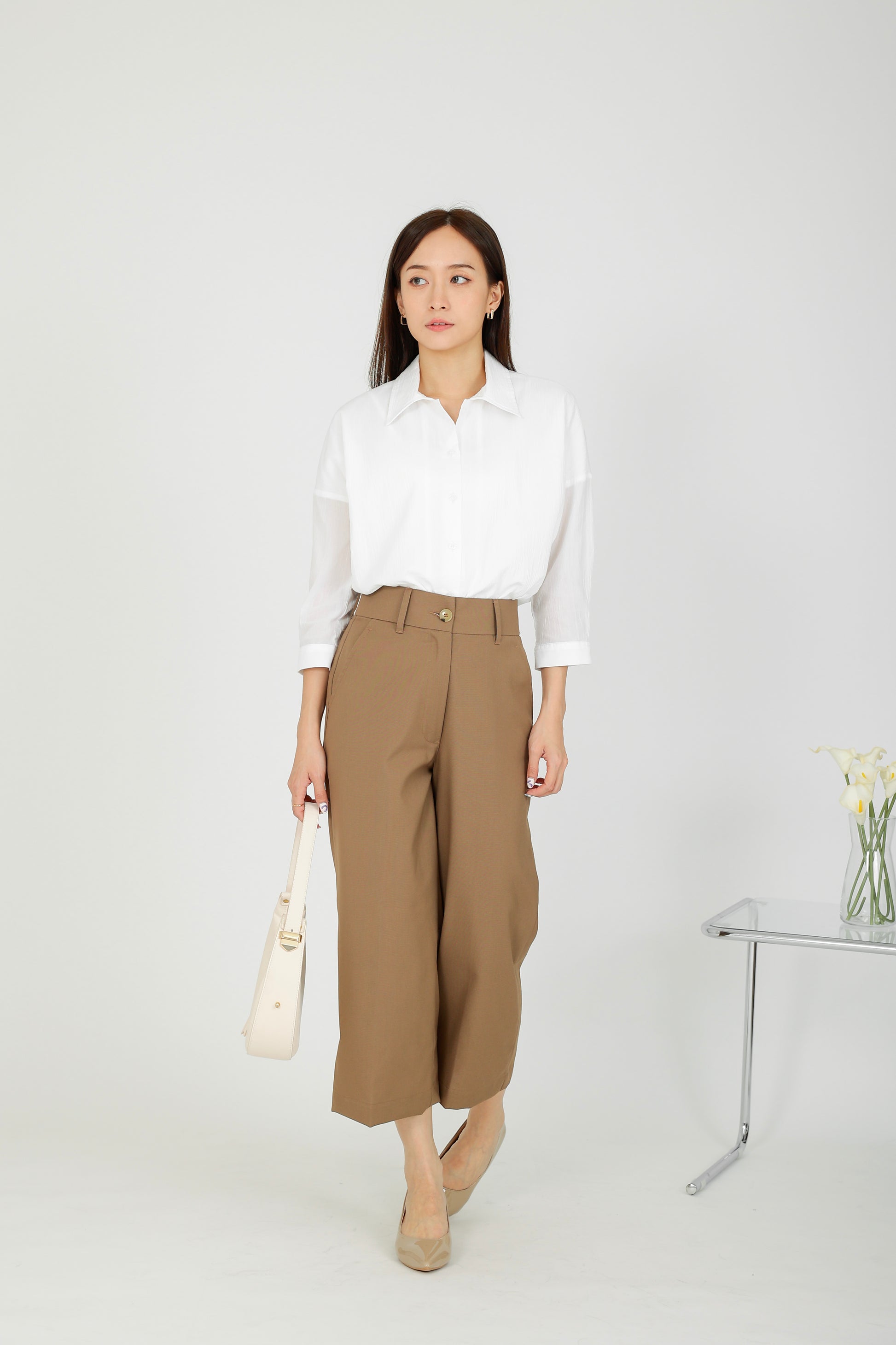 Maureen Textured Blouse - White