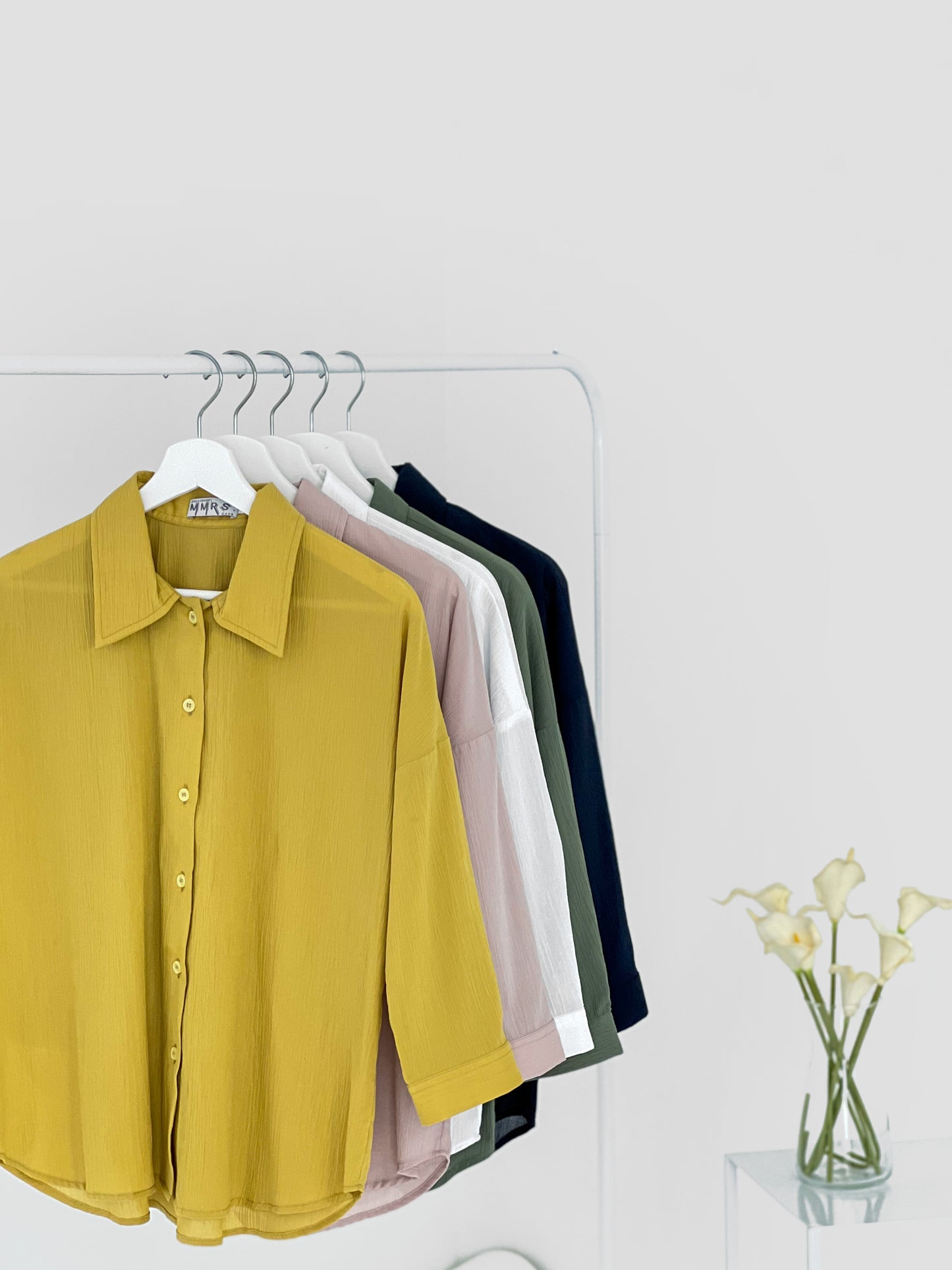 Maureen Textured Blouse - Mustard