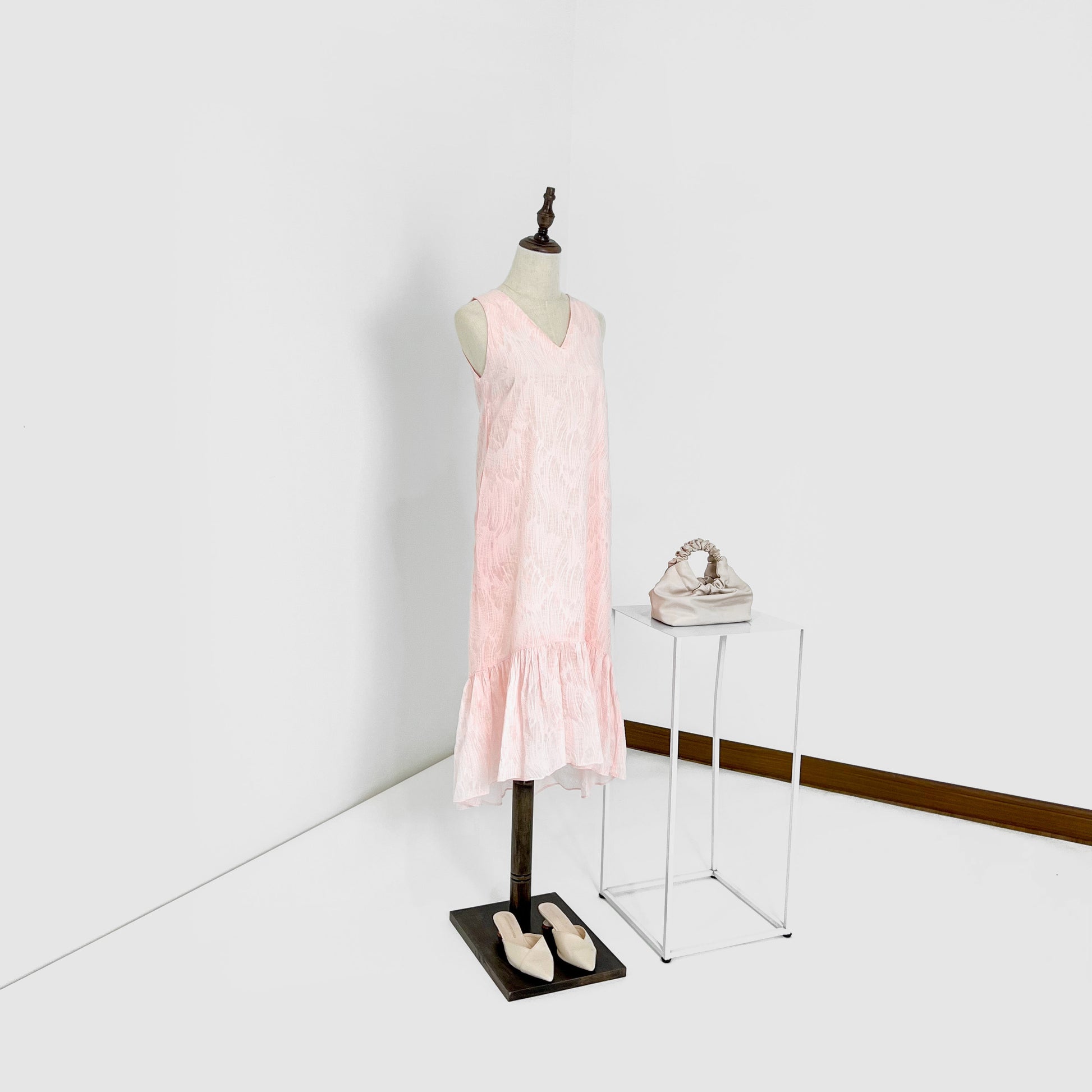 Moriah Ruffles Shift Dress - Pink