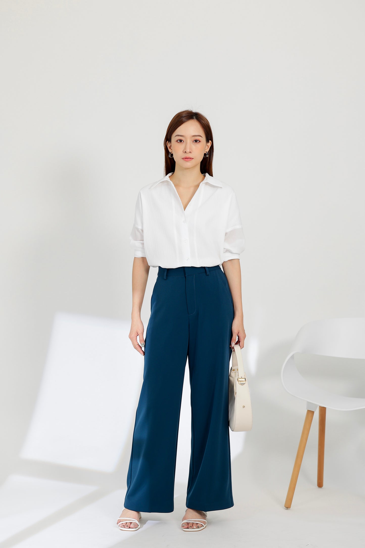 Nadine Straight Pants - Turquoise