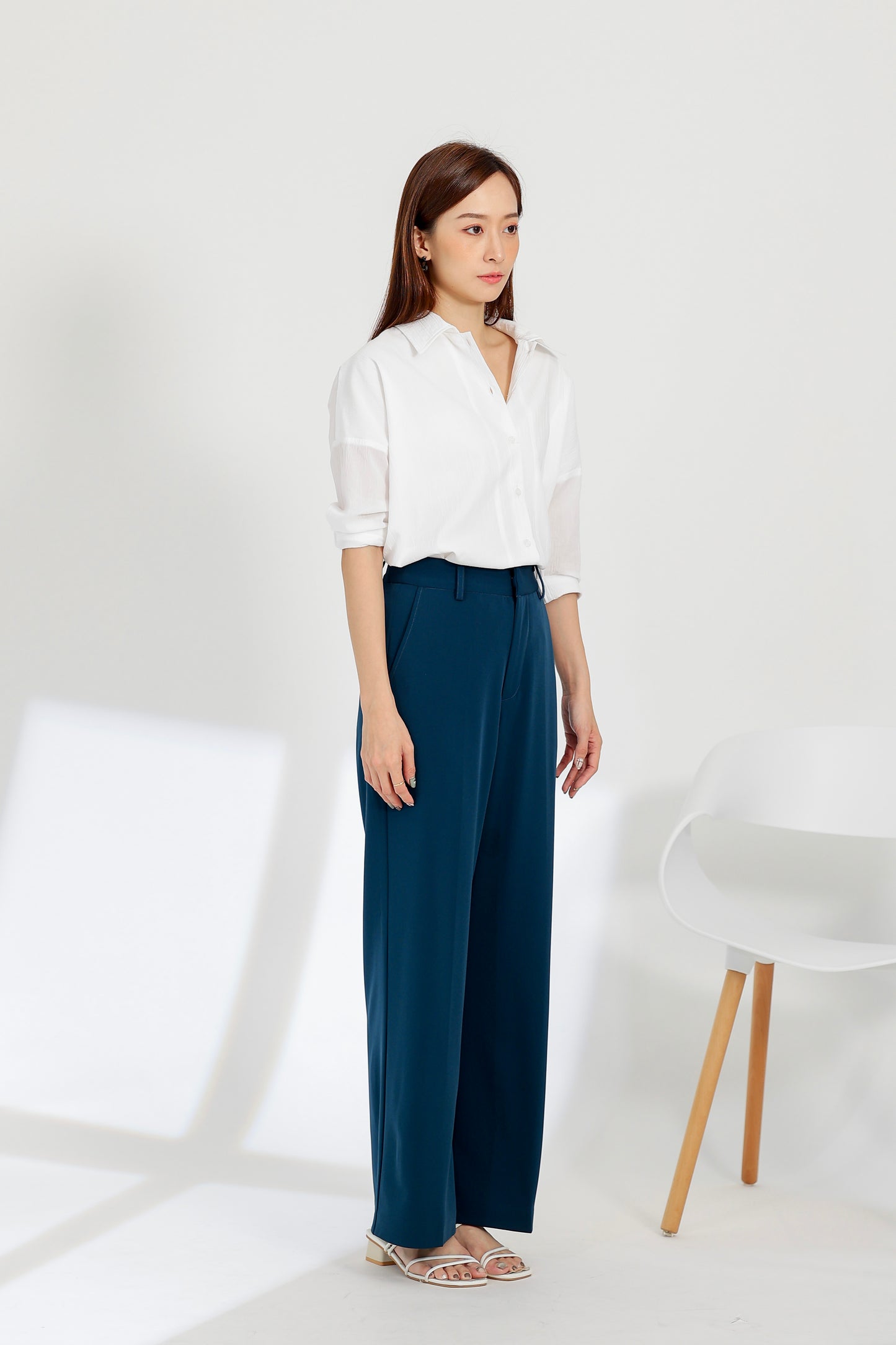Nadine Straight Pants - Turquoise