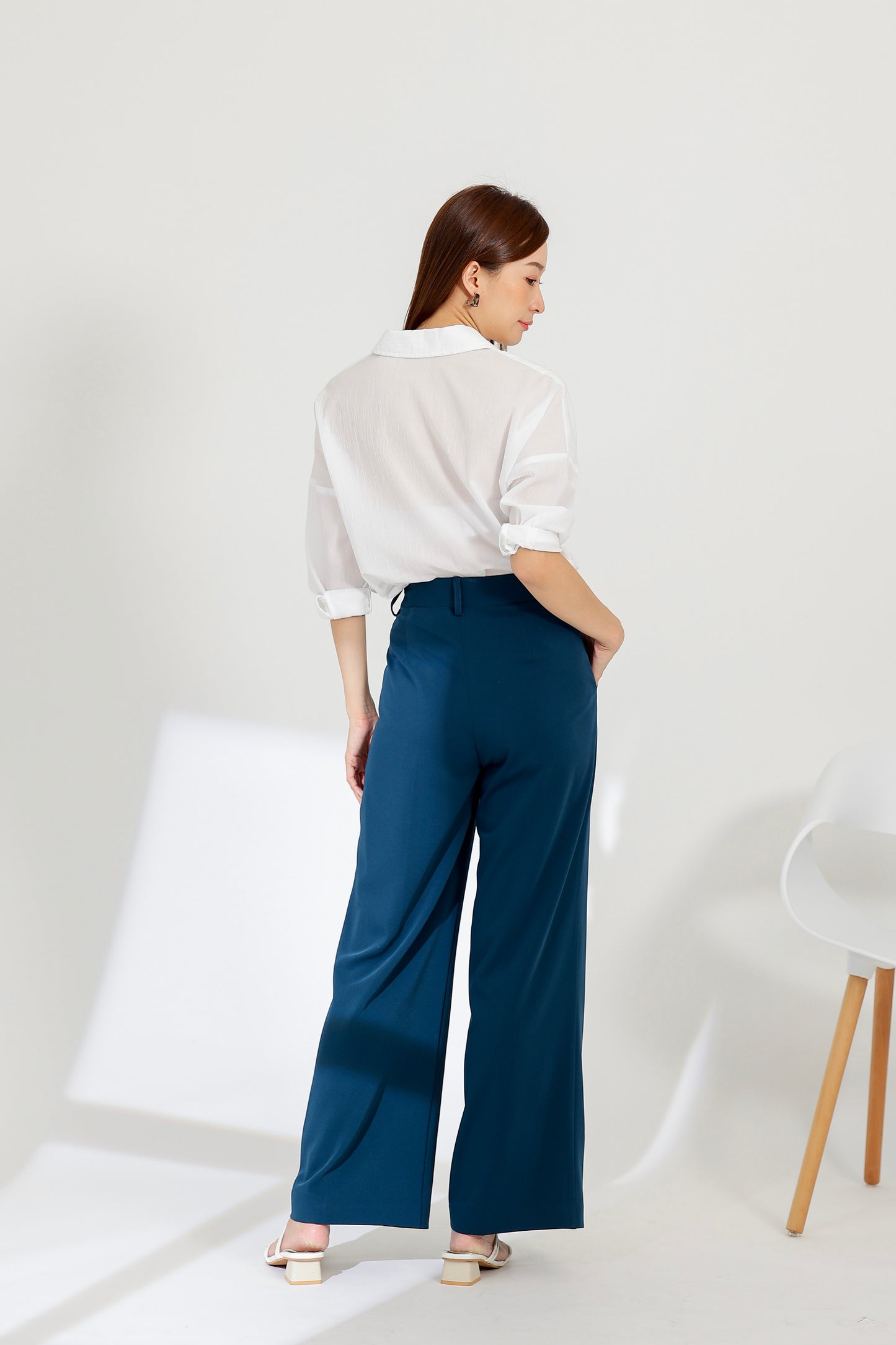 Nadine Straight Pants - Turquoise