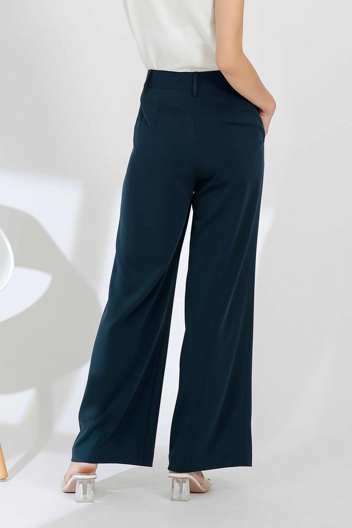 Nadine Straight Pants - Moss Green