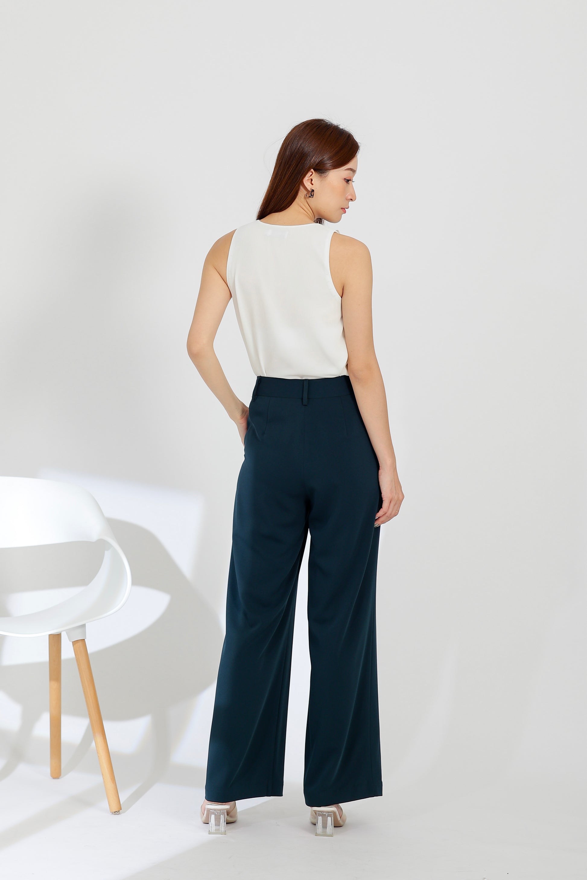 Nadine Straight Pants - Moss Green