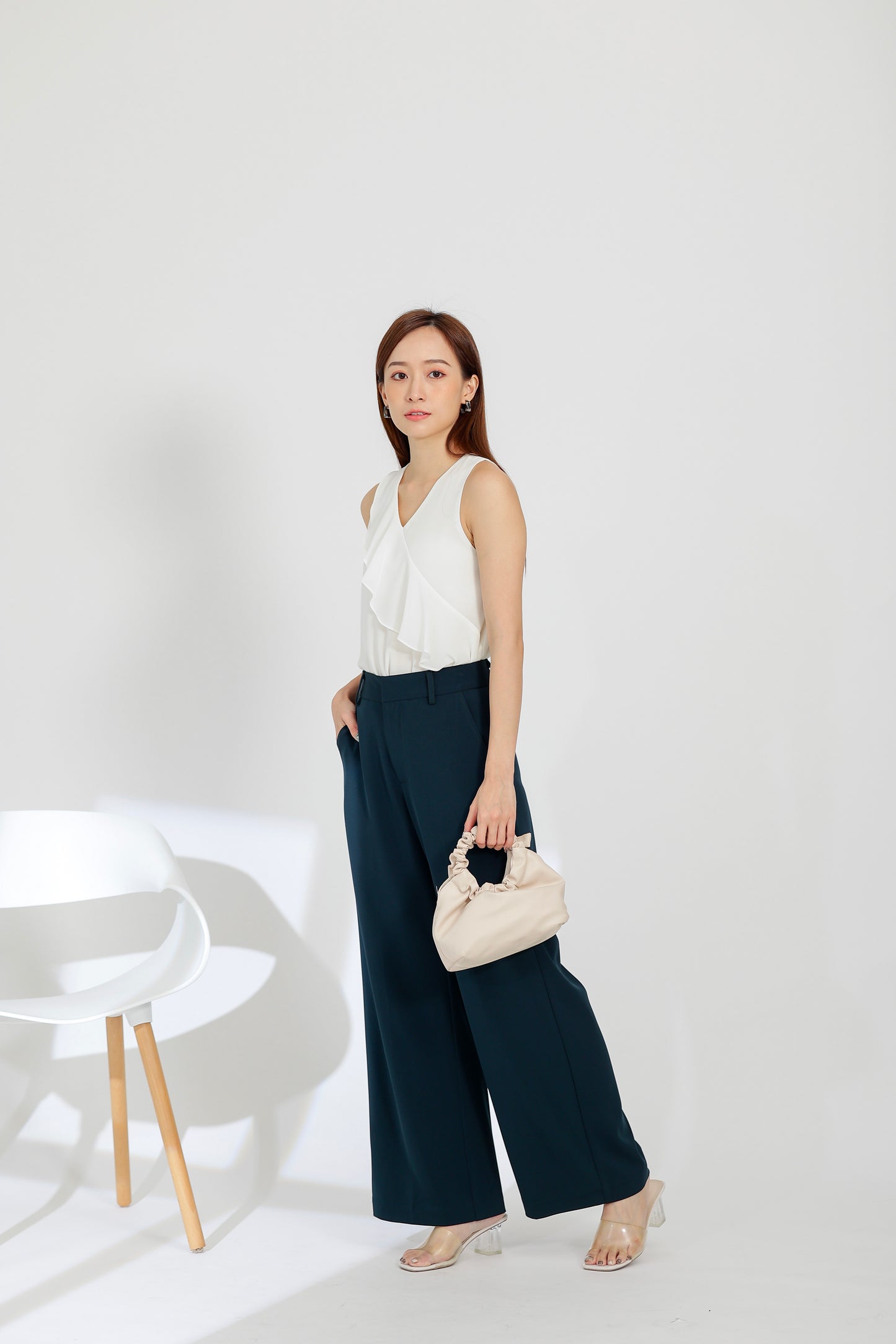 Nadine Straight Pants - Moss Green