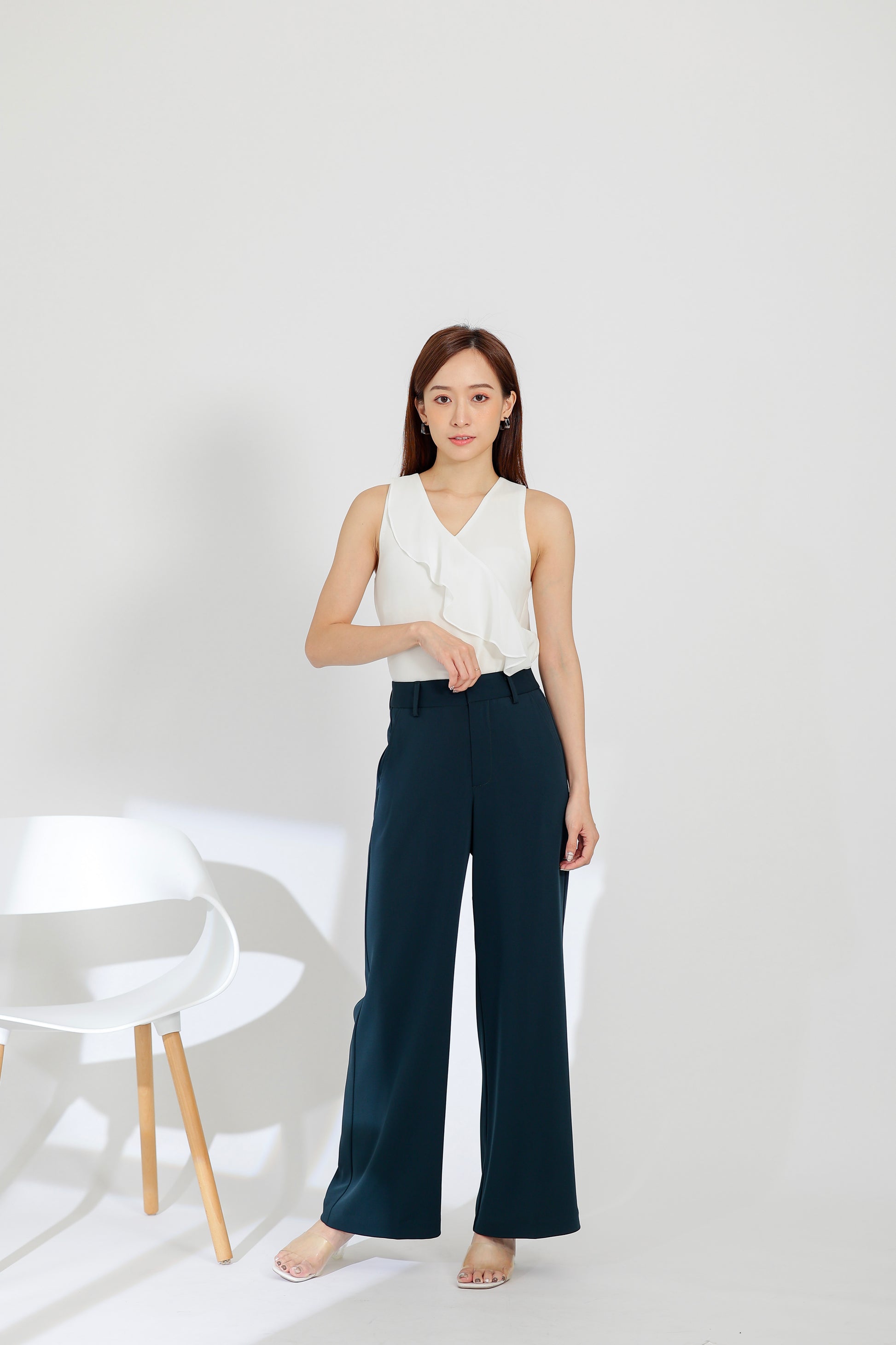 Nadine Straight Pants - Moss Green