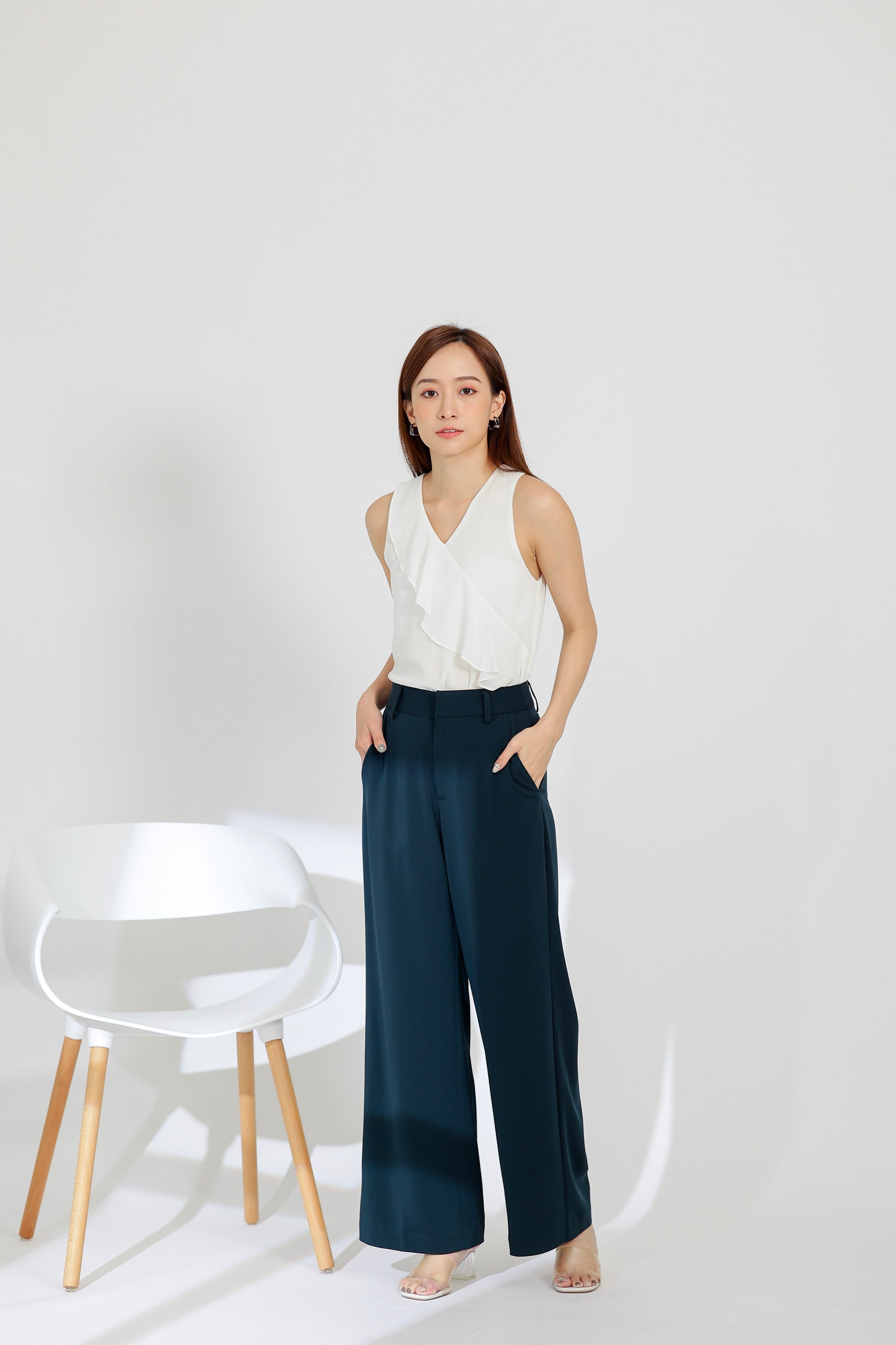 Nadine Straight Pants - Moss Green