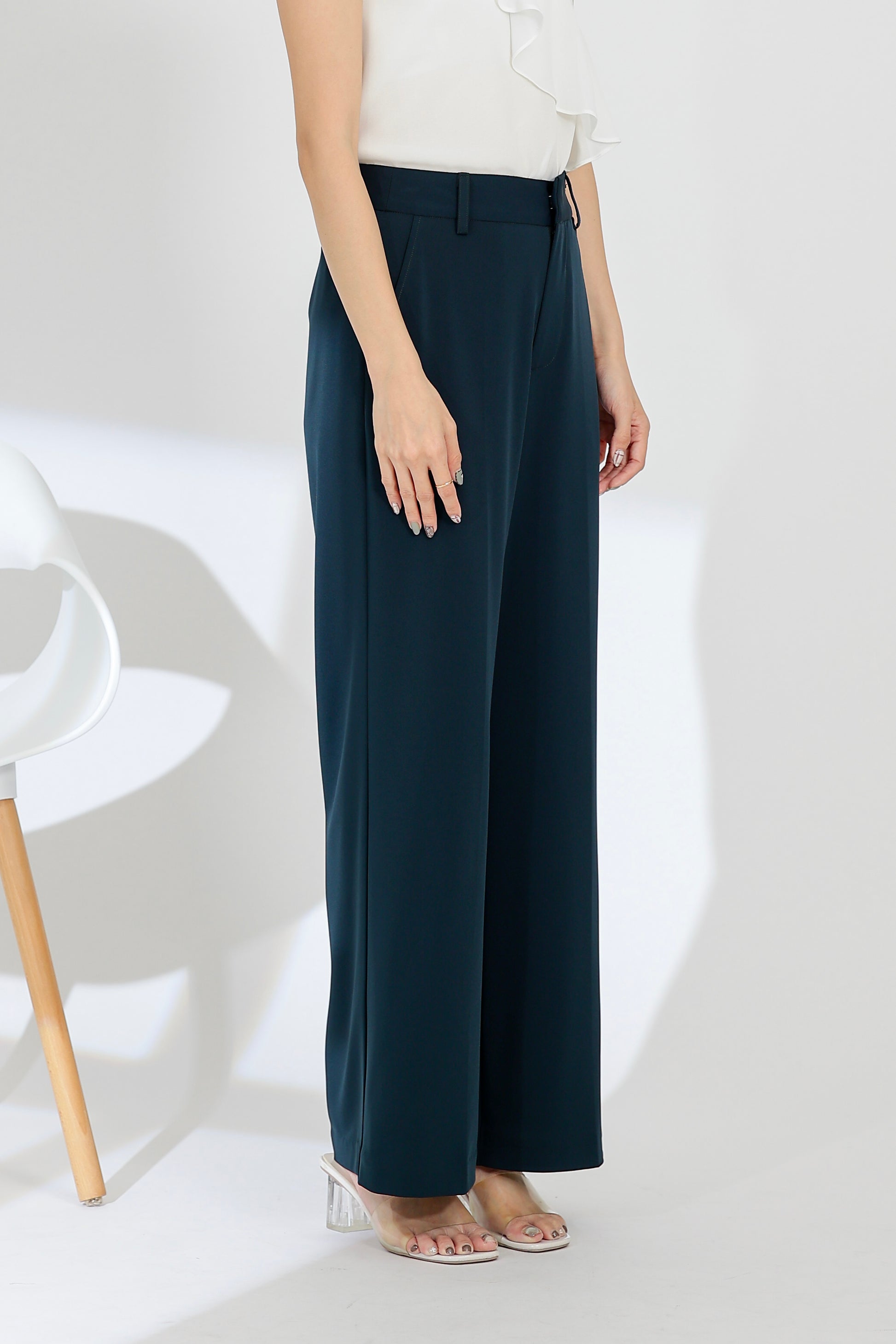 Nadine Straight Pants - Moss Green