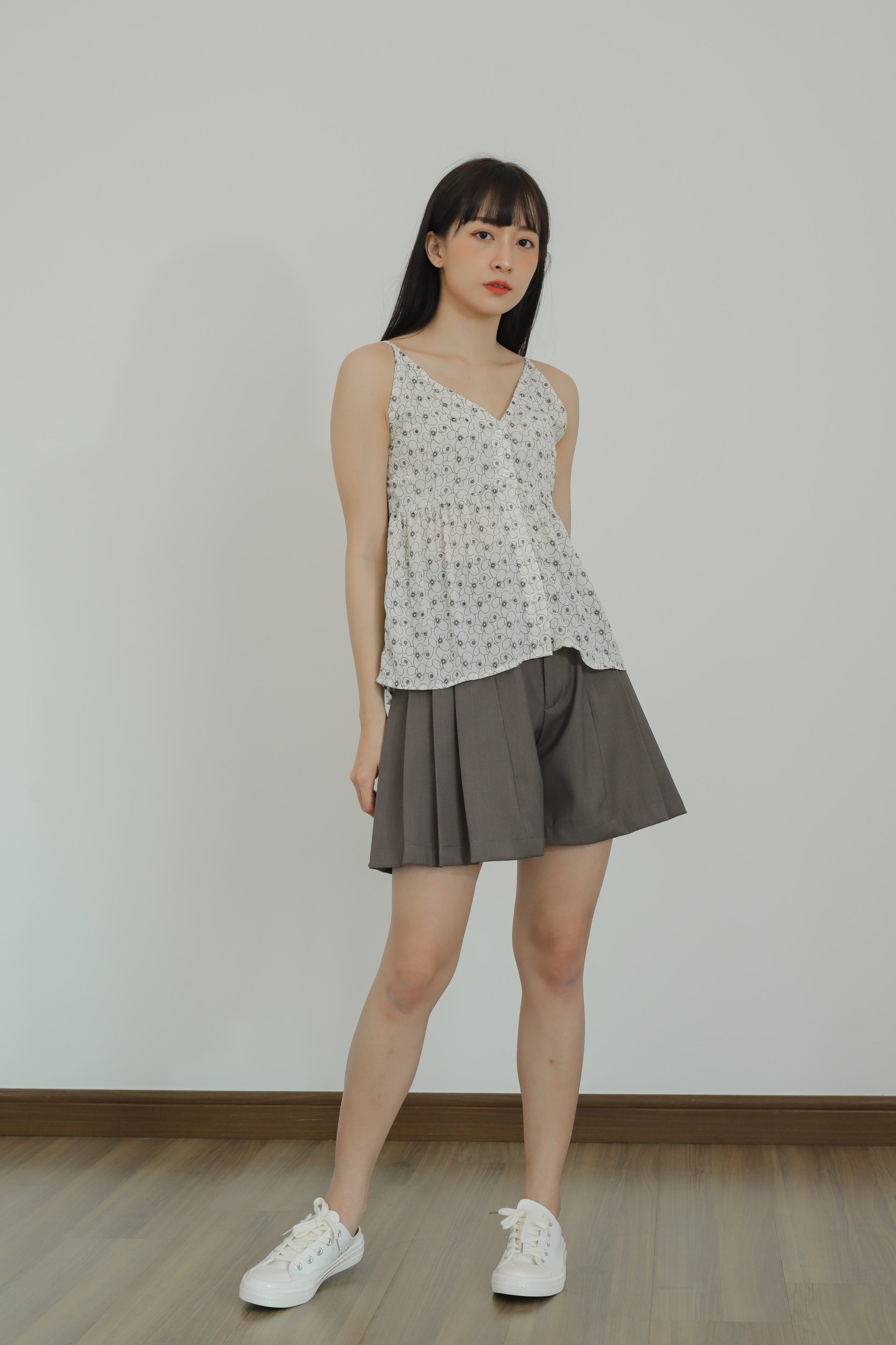 Alize Pleated Skort - Brown