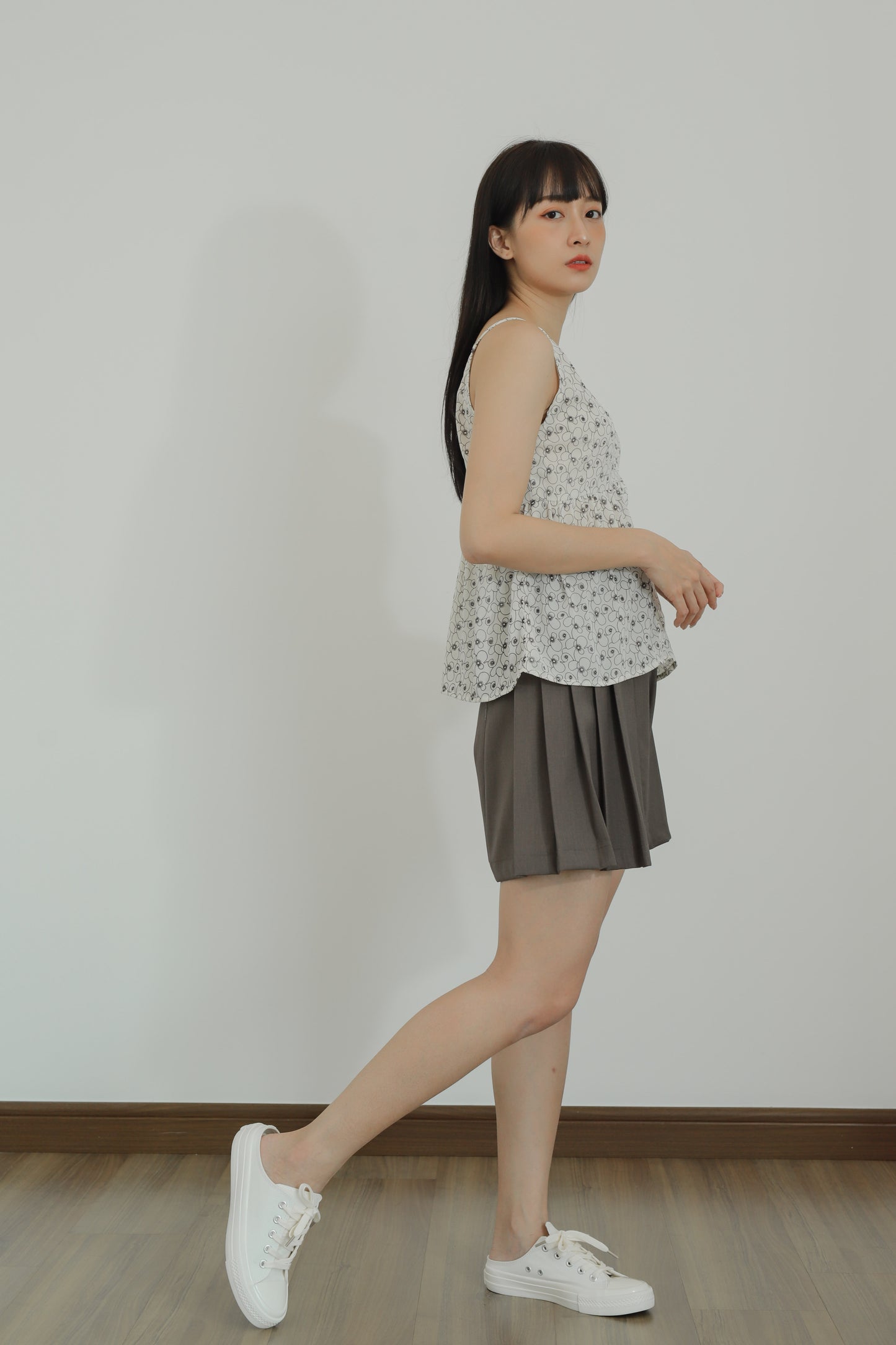 Alize Pleated Skort - Brown