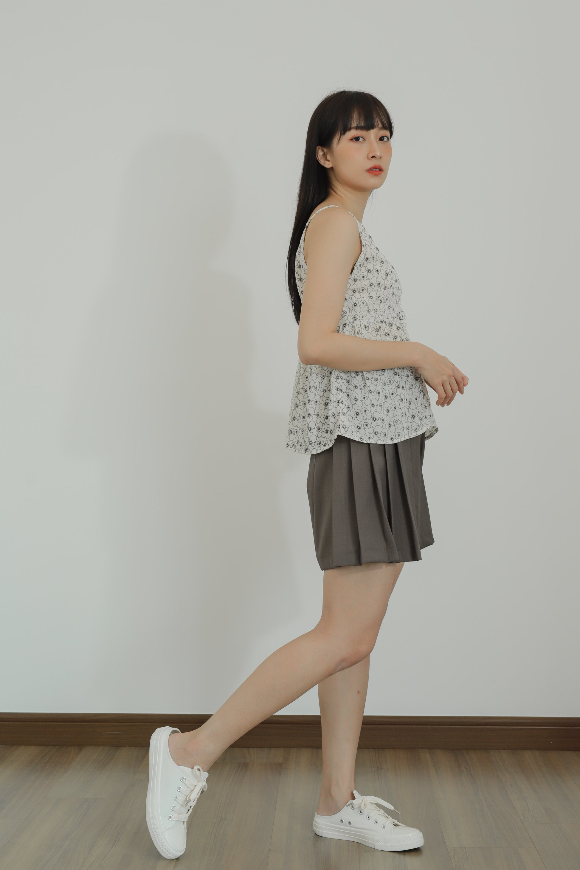 Alize Pleated Skort - Brown