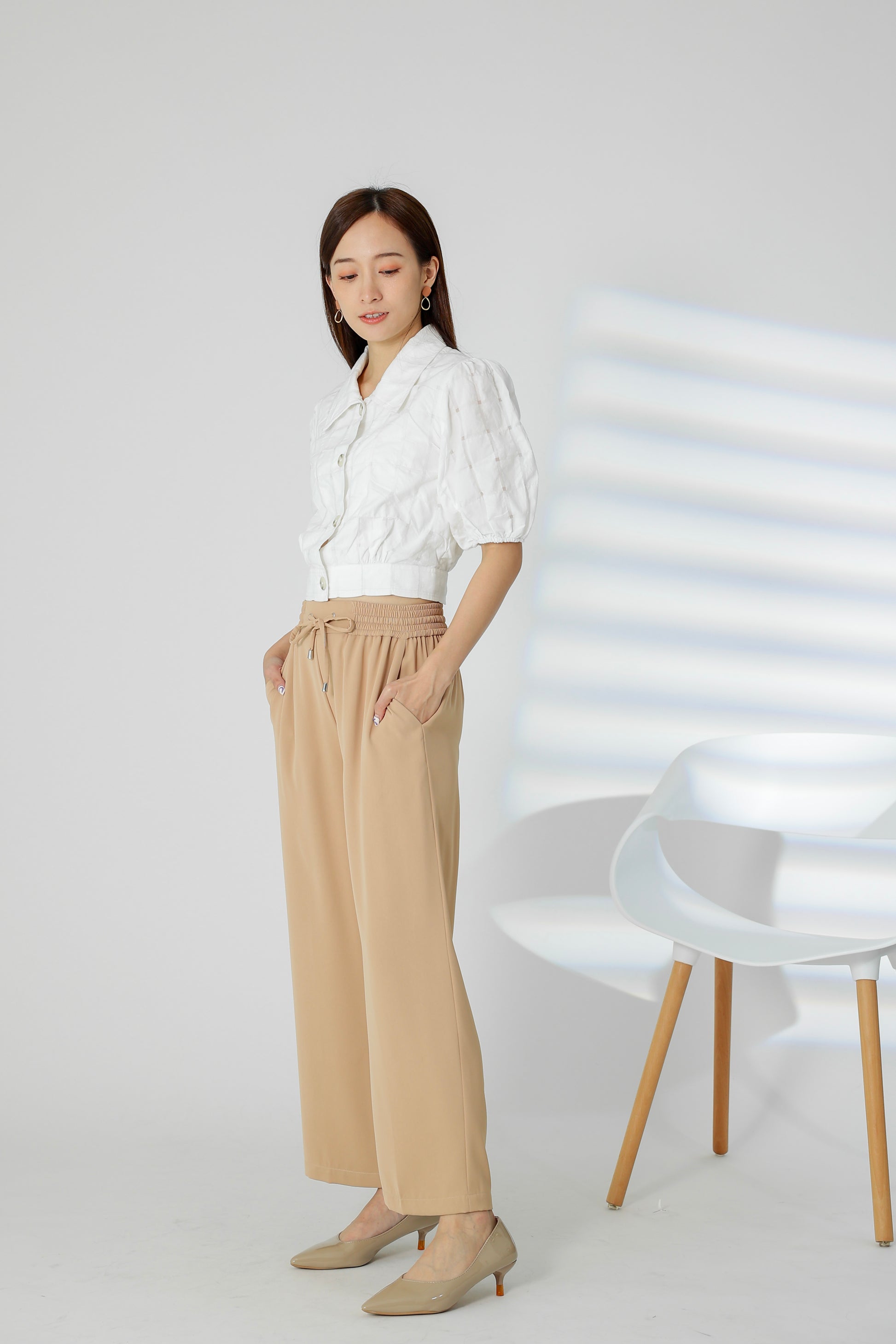 Parker Drawstring Pant - Beige