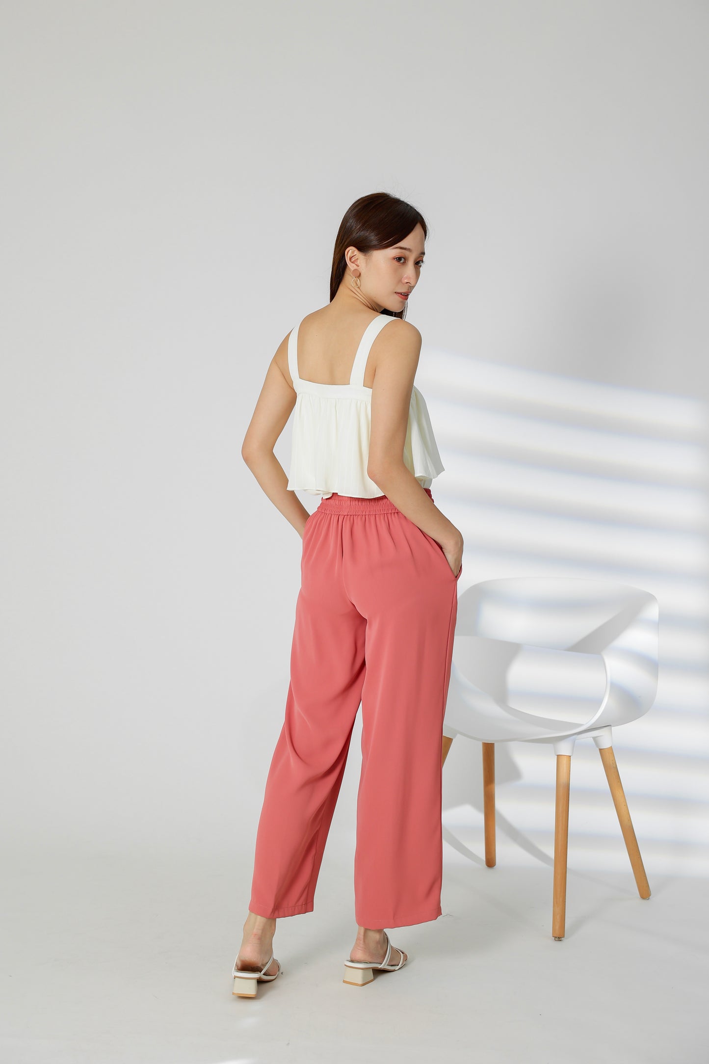 Parker Drawstring Pant - Coral