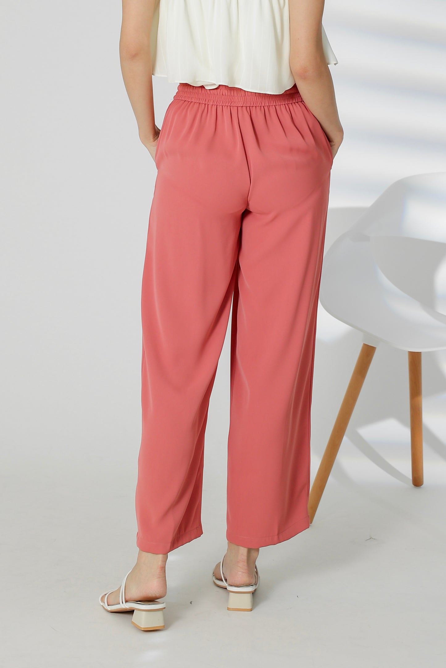 Parker Drawstring Pant - Coral