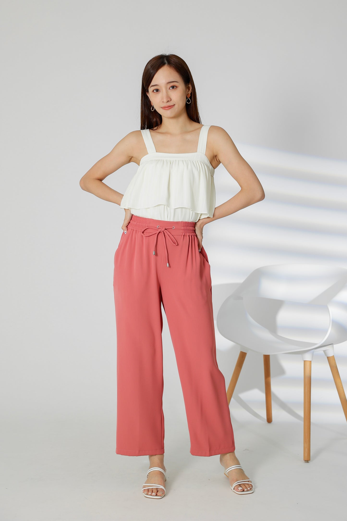 Parker Drawstring Pant - Coral