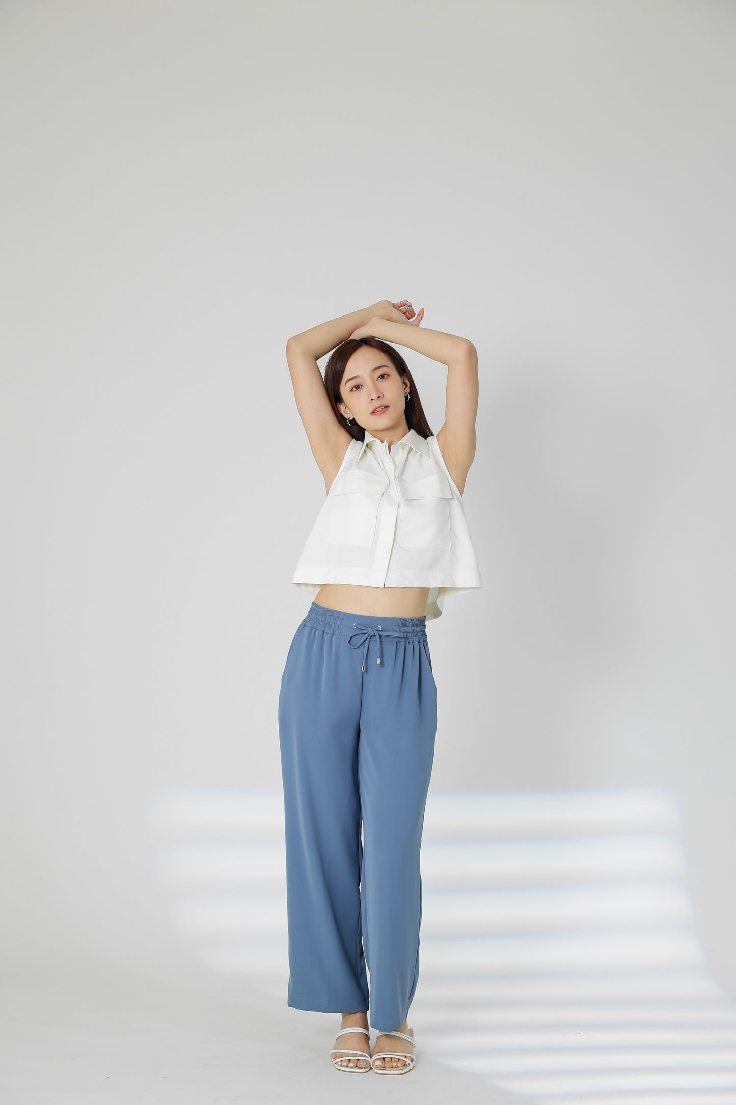 Parker Drawstring Pant - Light Blue