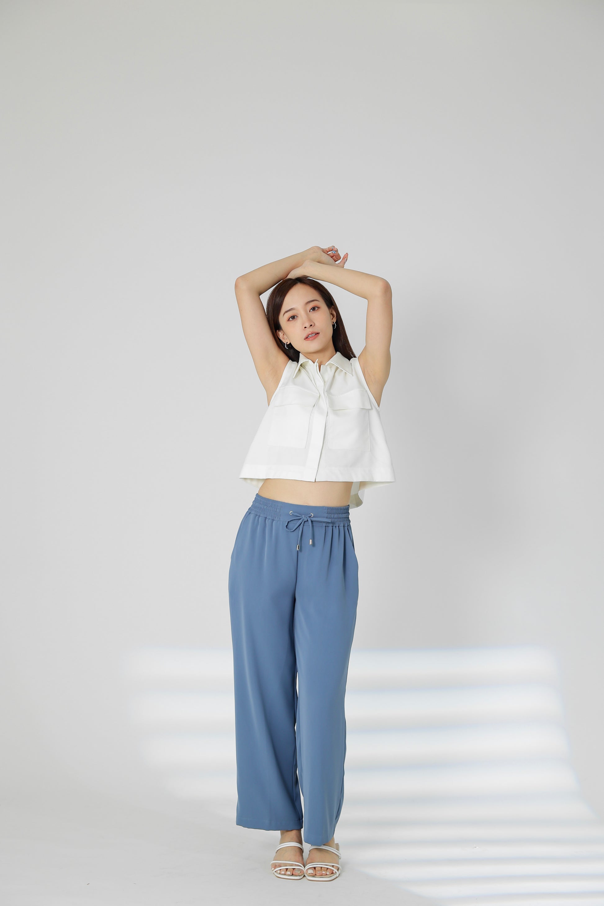 Parker Drawstring Pant - Light Blue