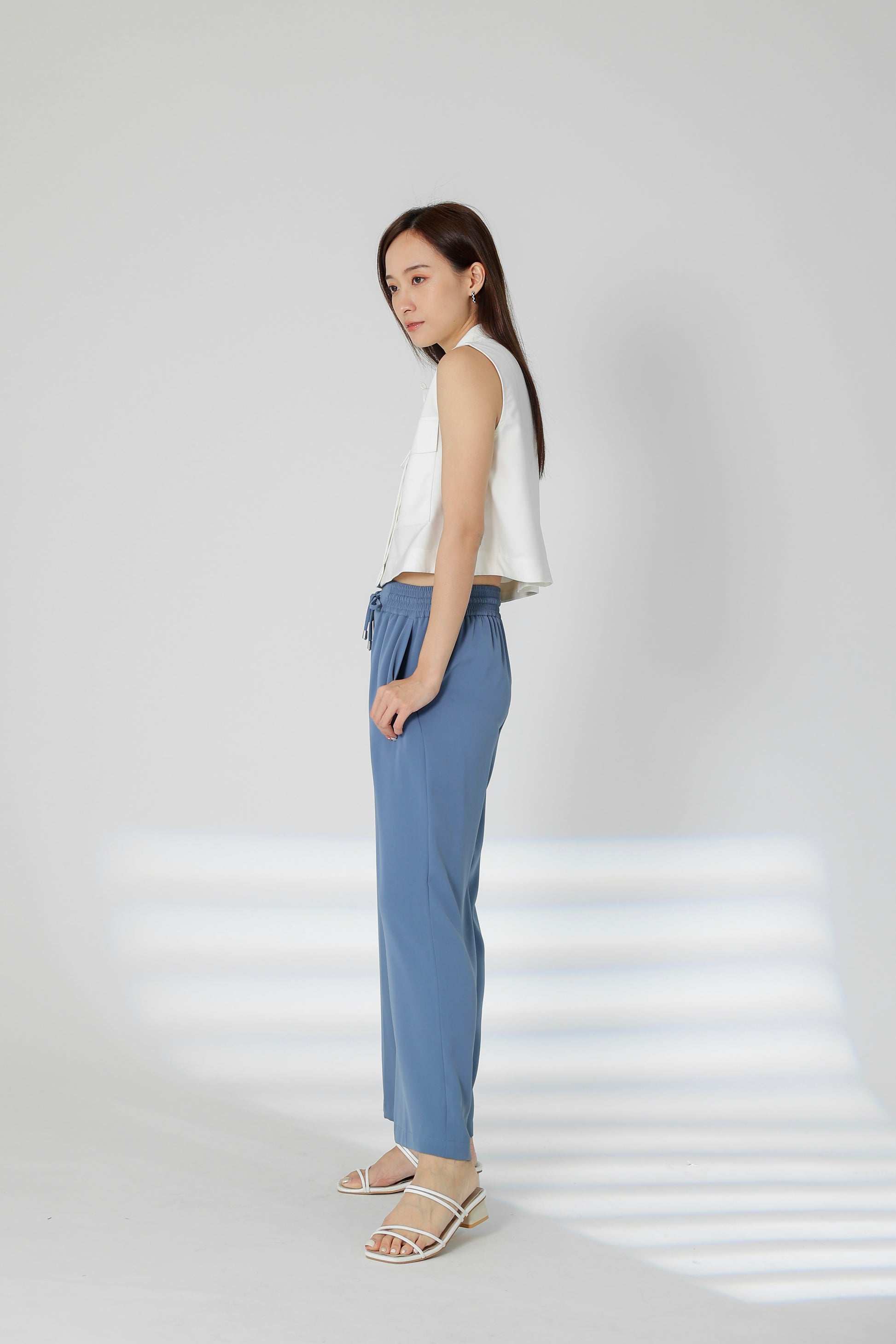 Parker Drawstring Pant - Light Blue