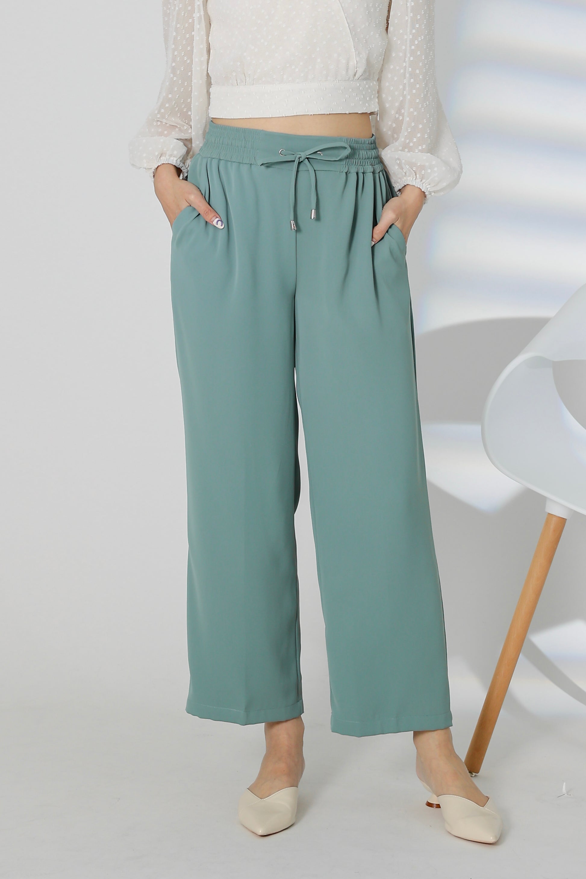 Parker Drawstring Pant - Mint