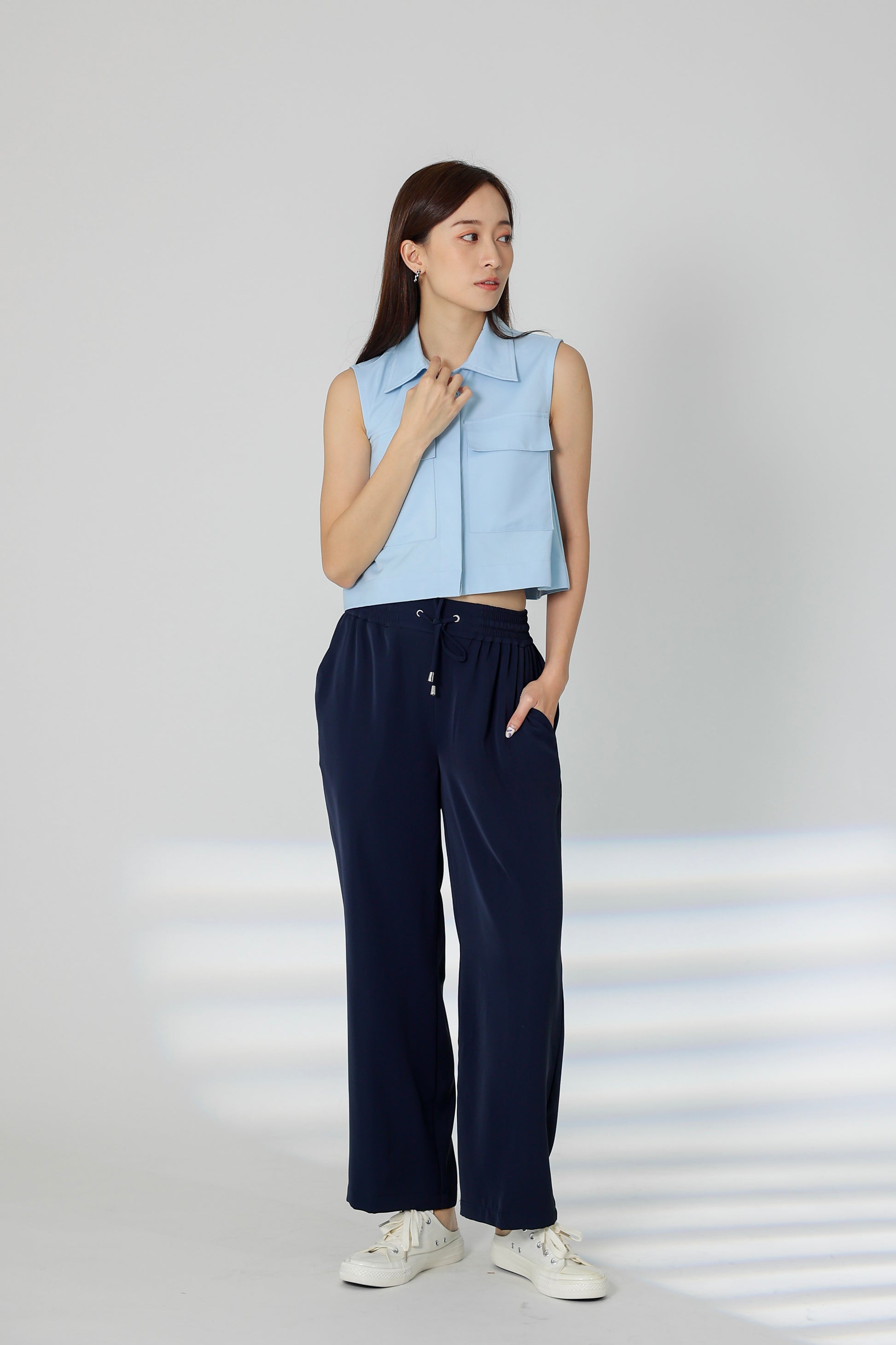 Parker Drawstring Pant - Navy