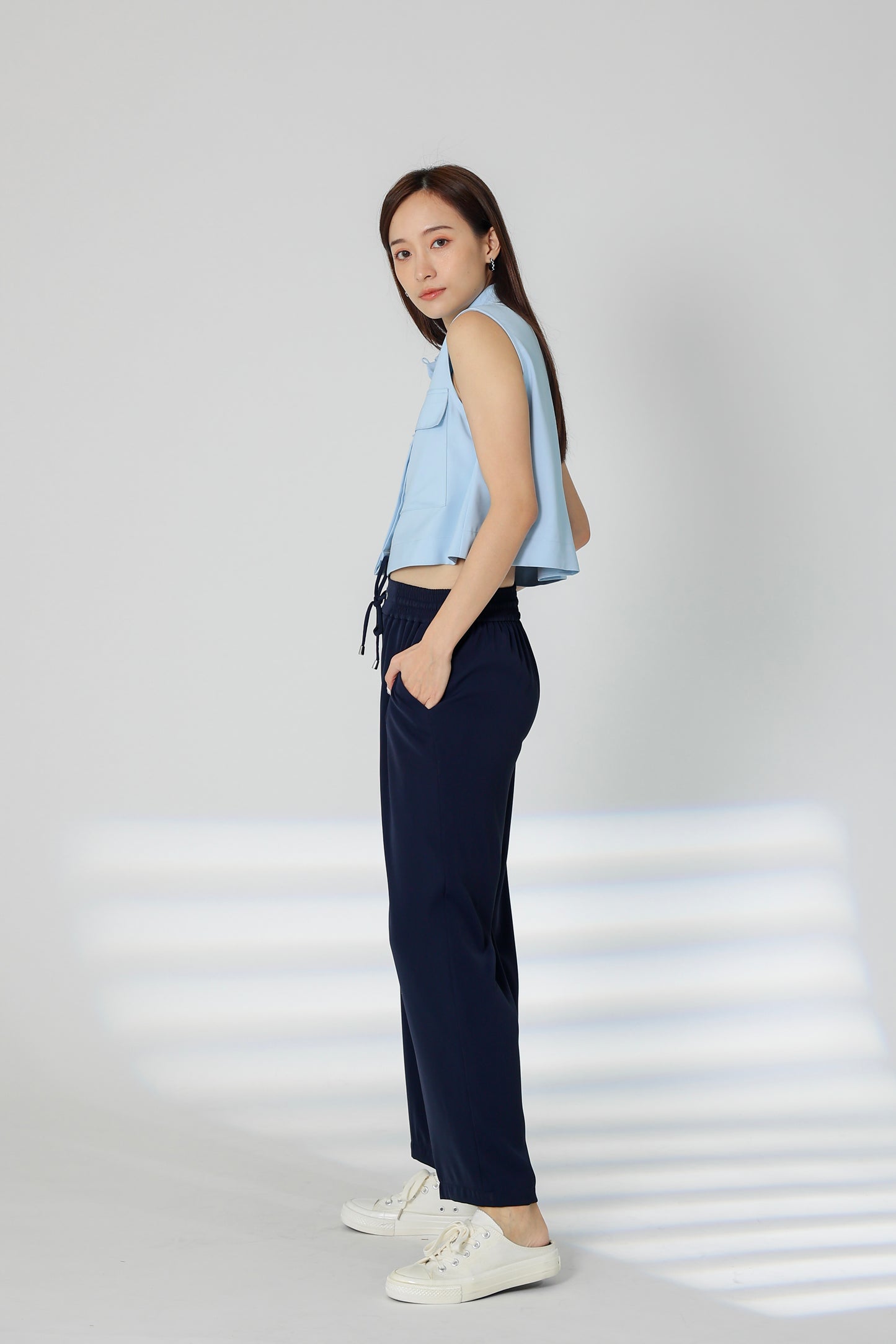 Parker Drawstring Pant - Navy