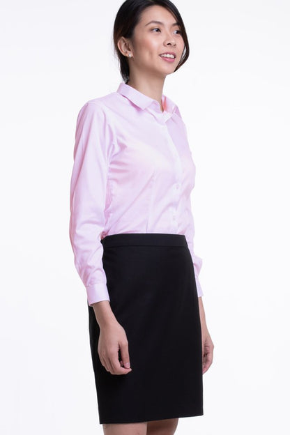 Ladies Classic Long Sleeve Blouse (FHA-18117)