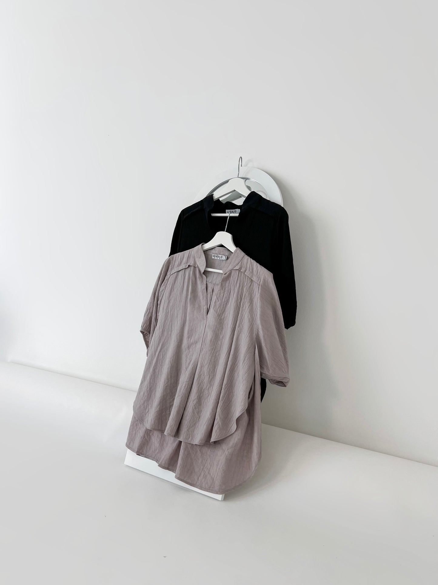 Romi Oversize Side Slit Flared Top - Black