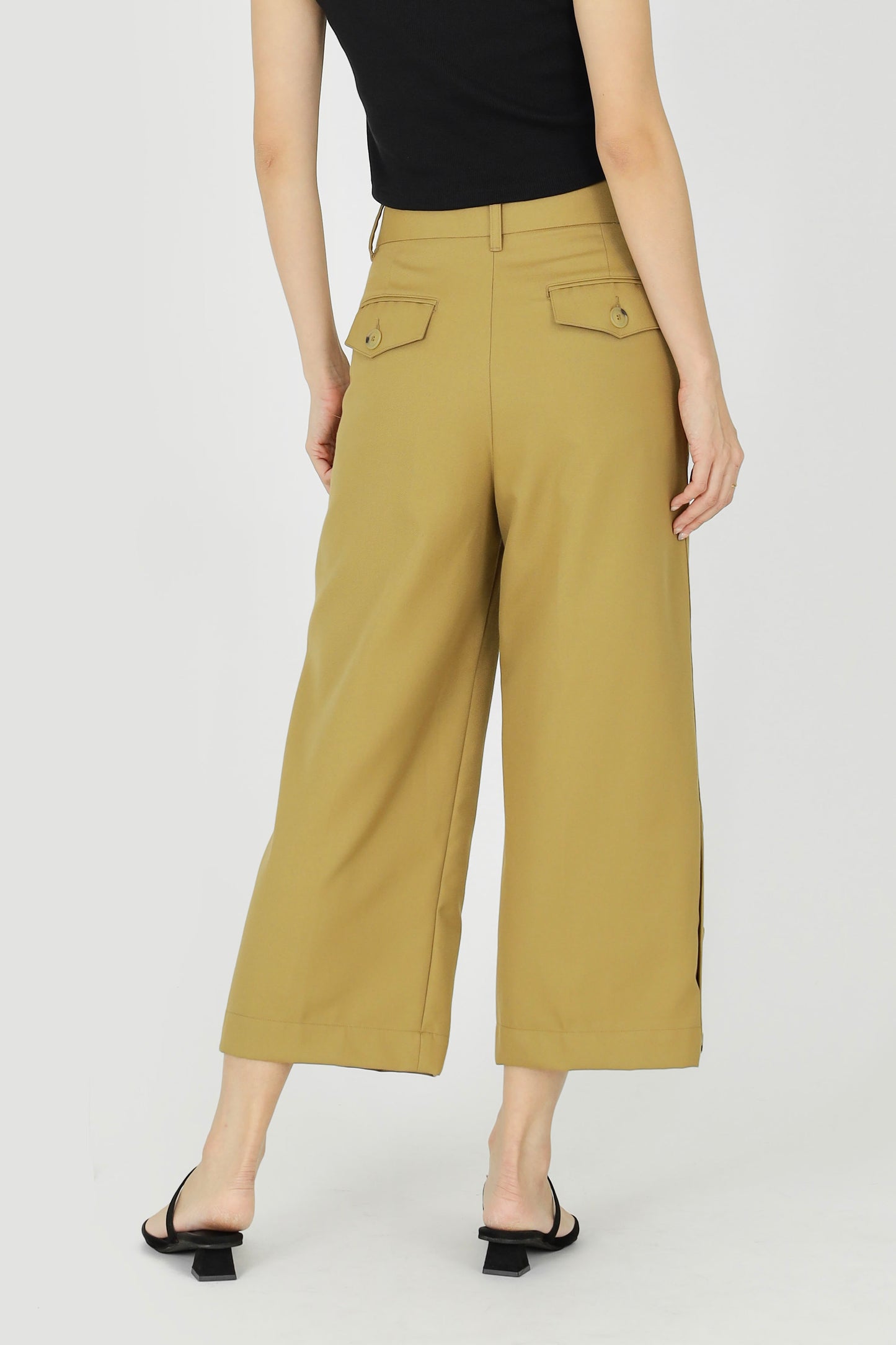 Ronda Buttoned Pant - Sand