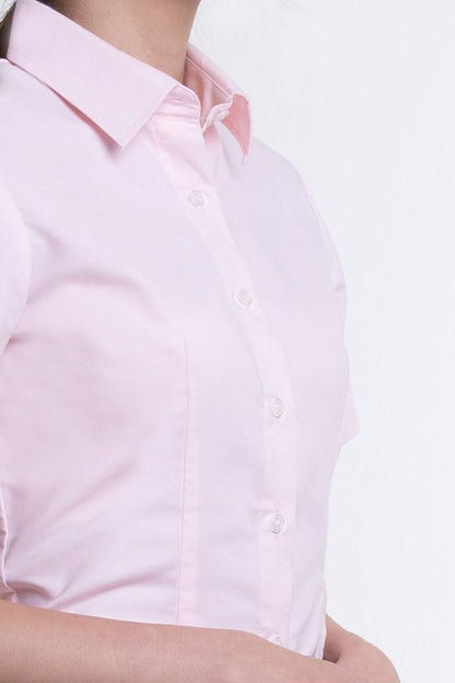 Ladies Classic Short Sleeve Blouse (FHA-1816)