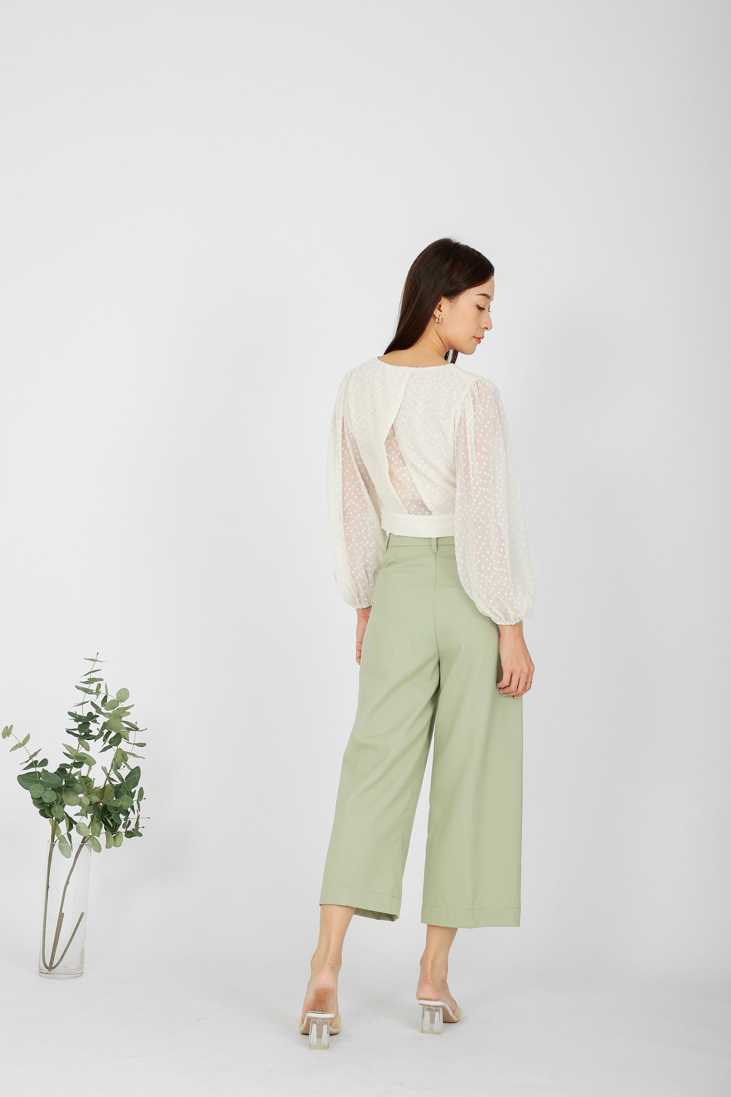 Suvi Textured Chiffon Top - Ivory