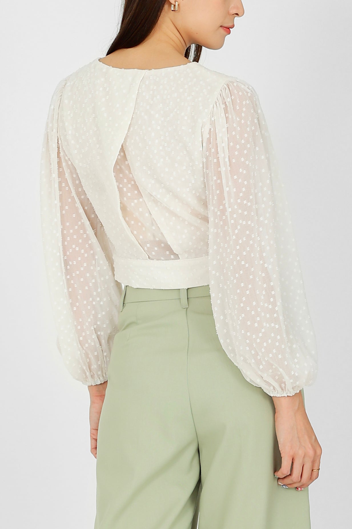Suvi Textured Chiffon Top - Ivory