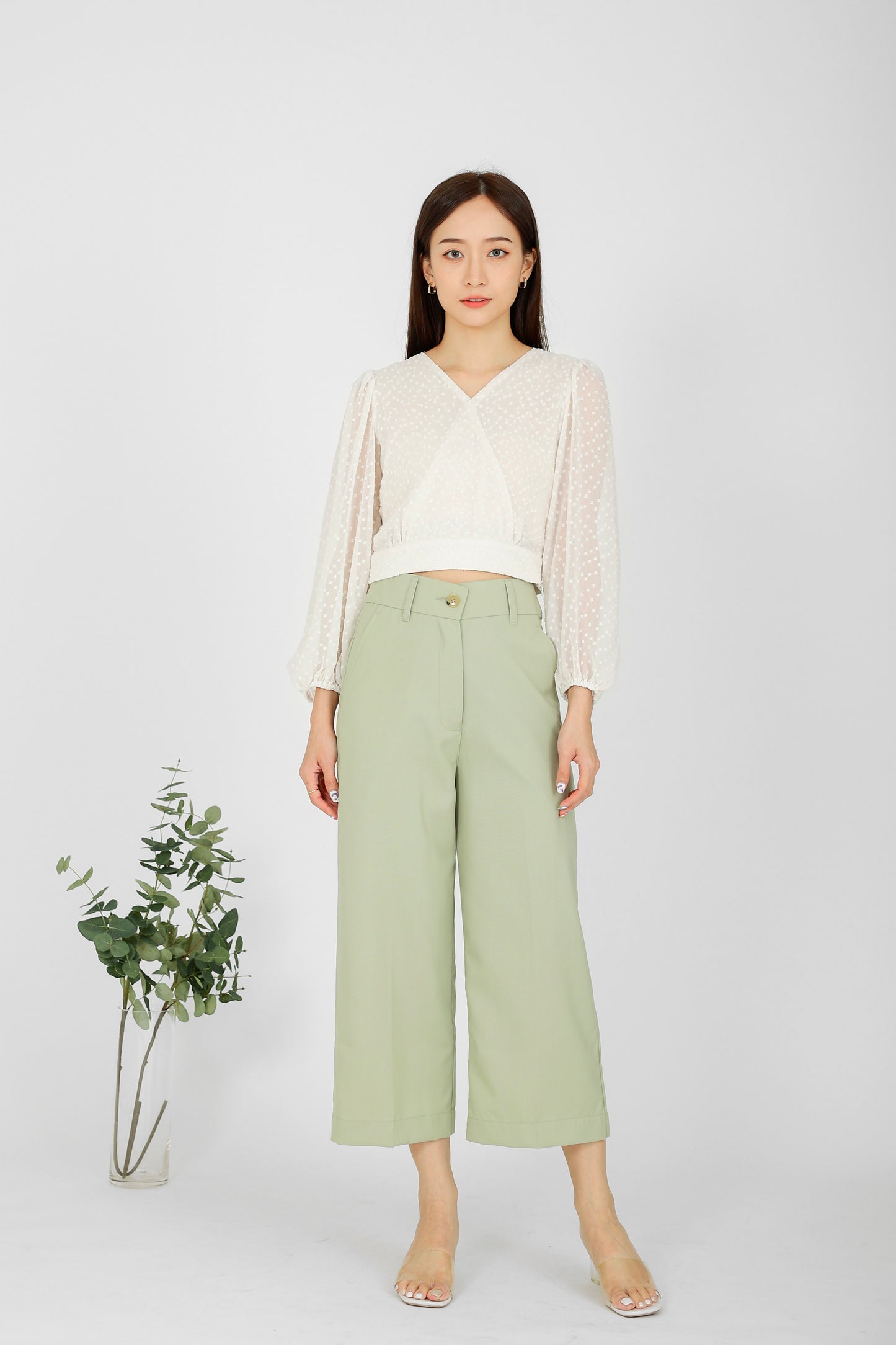 Suvi Textured Chiffon Top - Ivory
