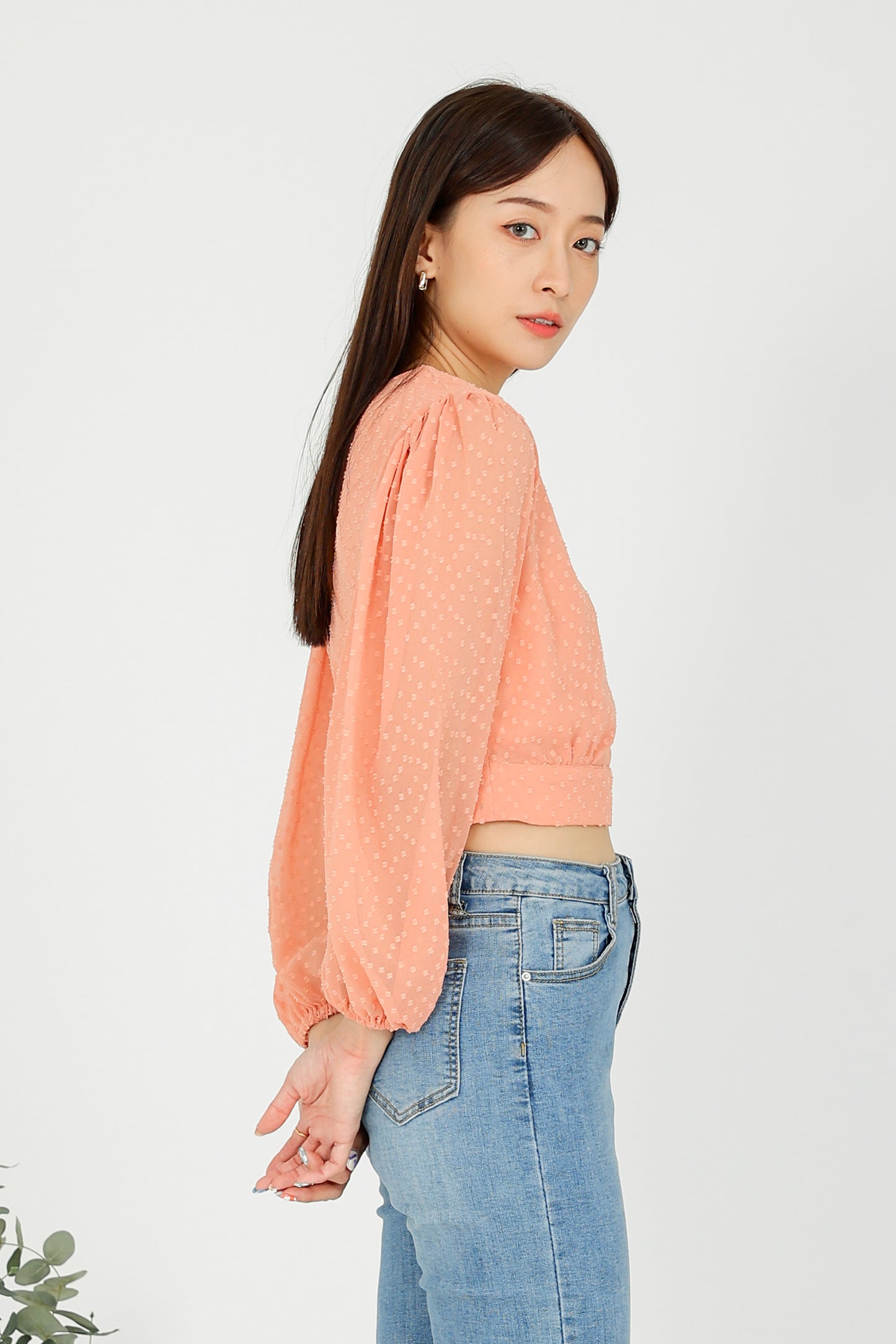 Suvi Textured Chiffon Top - Blush