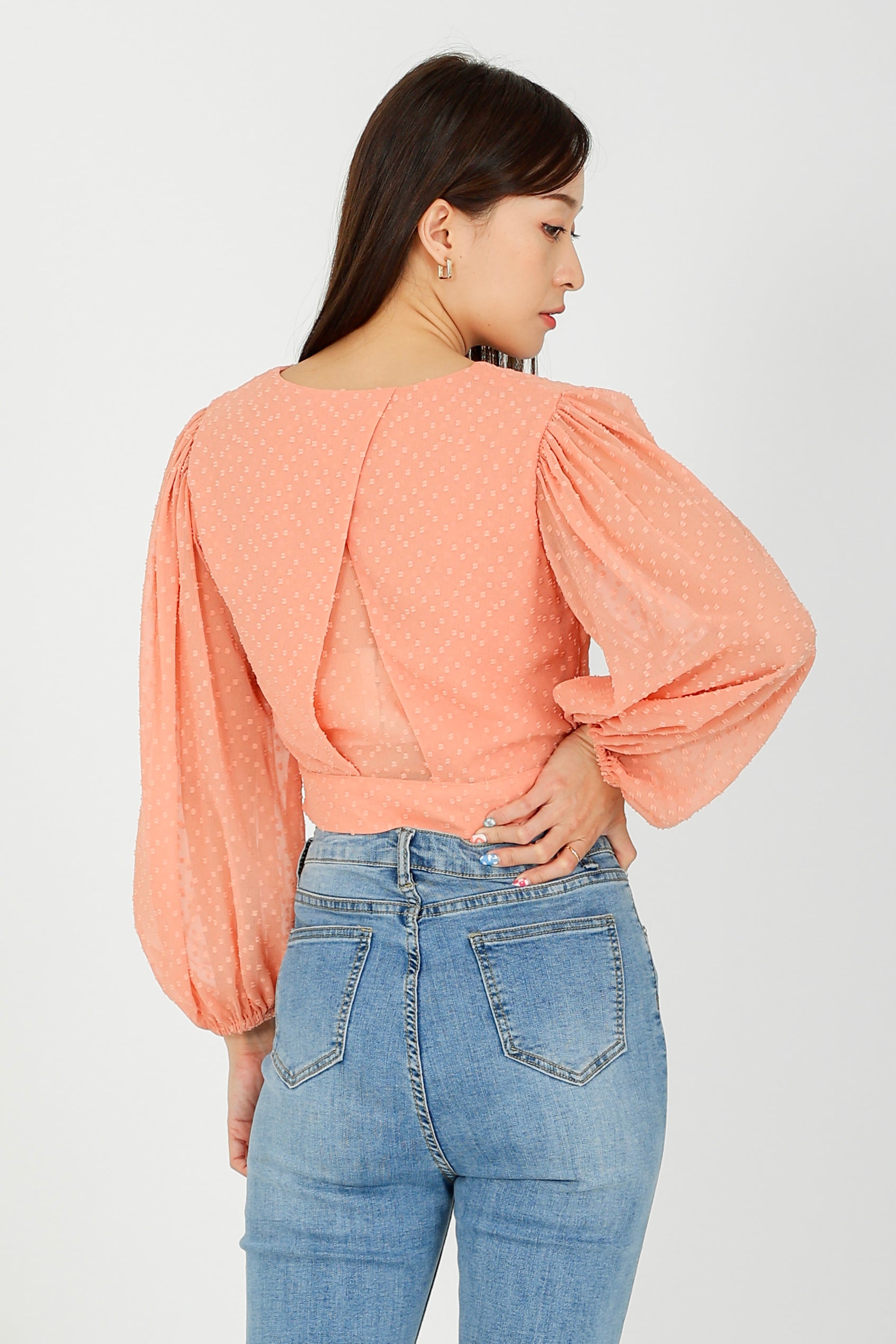 Suvi Textured Chiffon Top - Blush