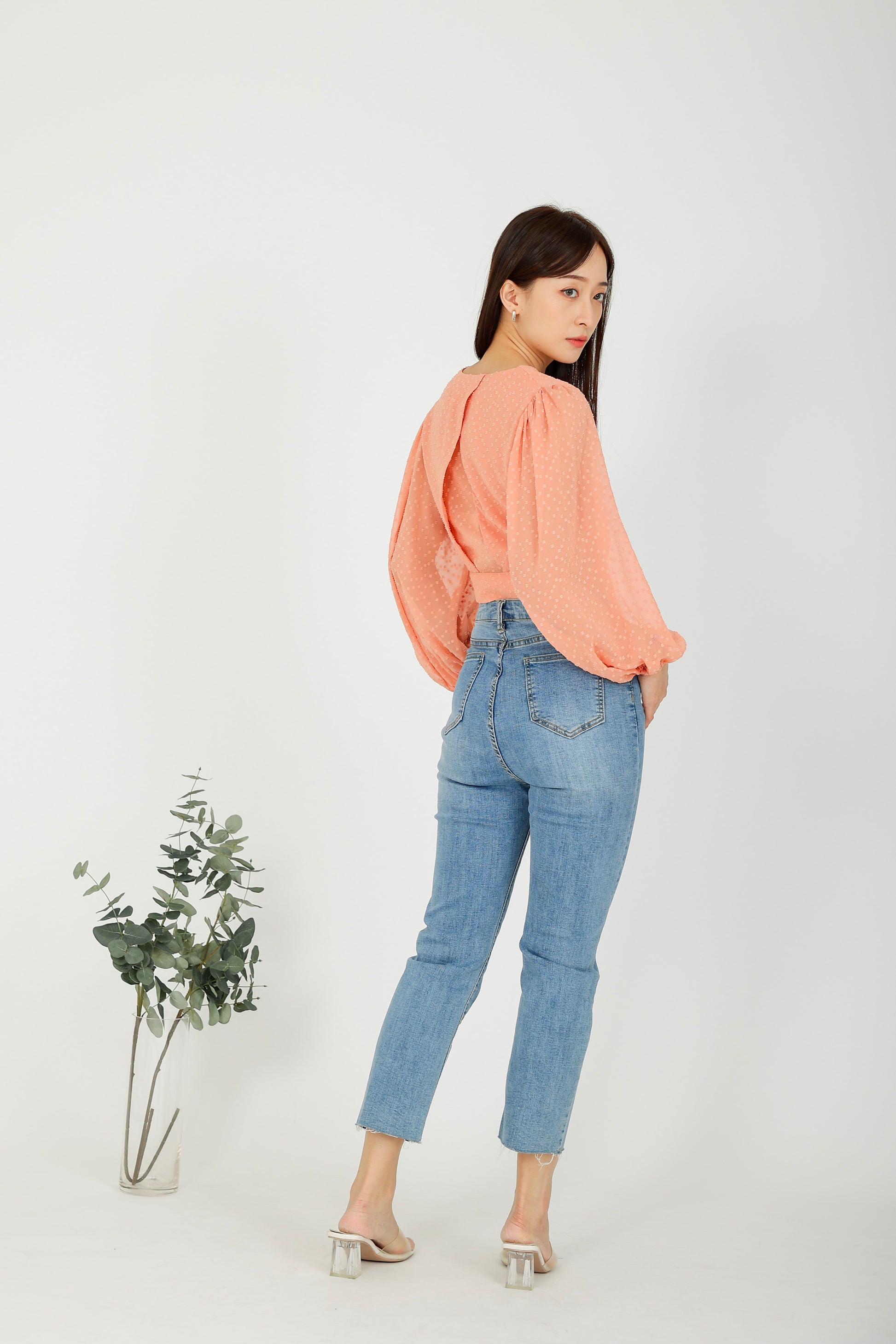 Suvi Textured Chiffon Top - Blush