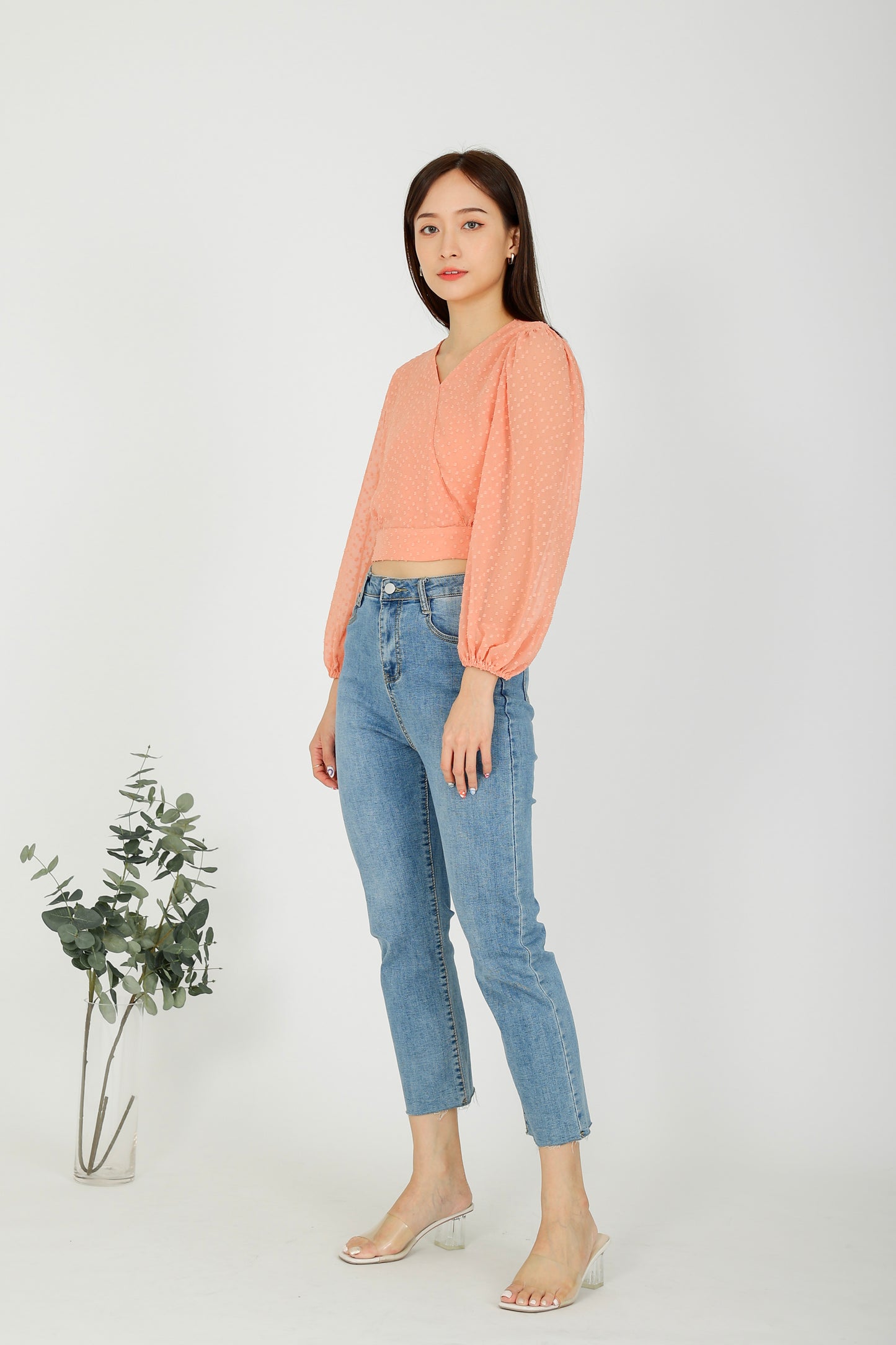 Suvi Textured Chiffon Top - Blush
