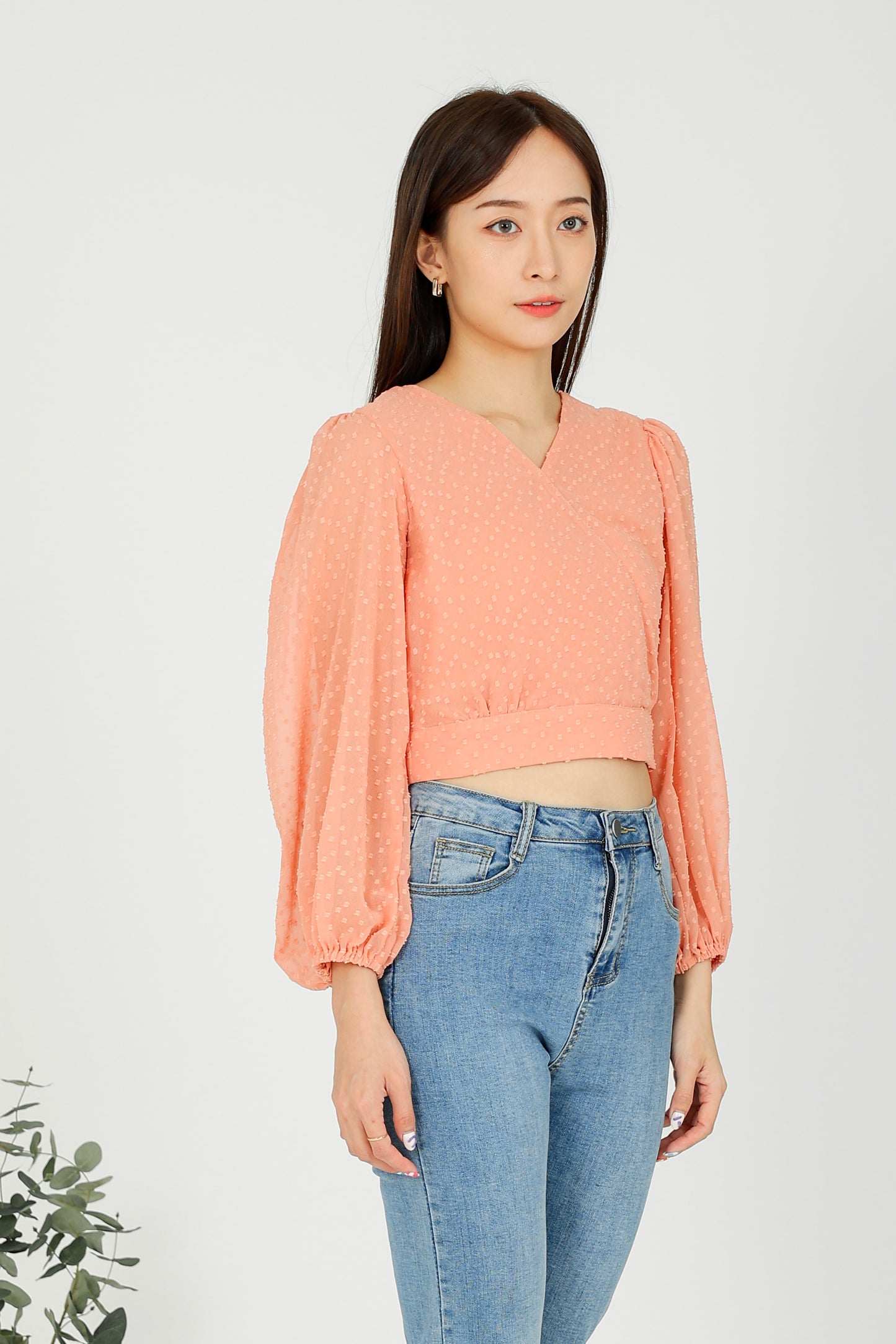 Suvi Textured Chiffon Top - Blush