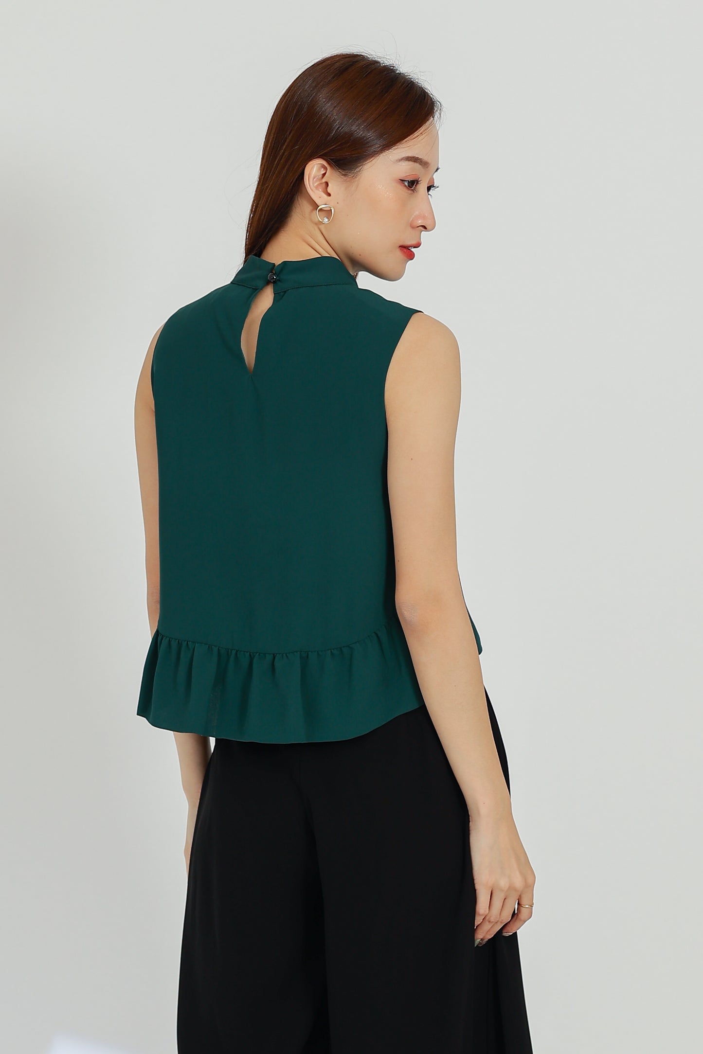Tammi Crew Neck Top - Emerald
