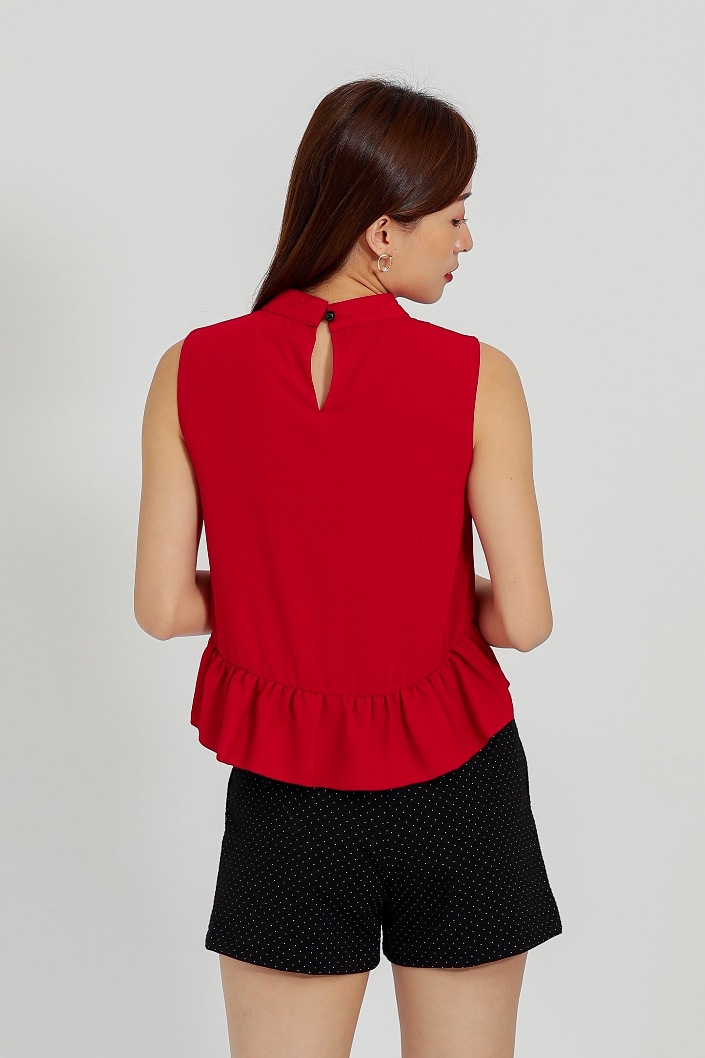 Tammi Crew Neck Top - Red