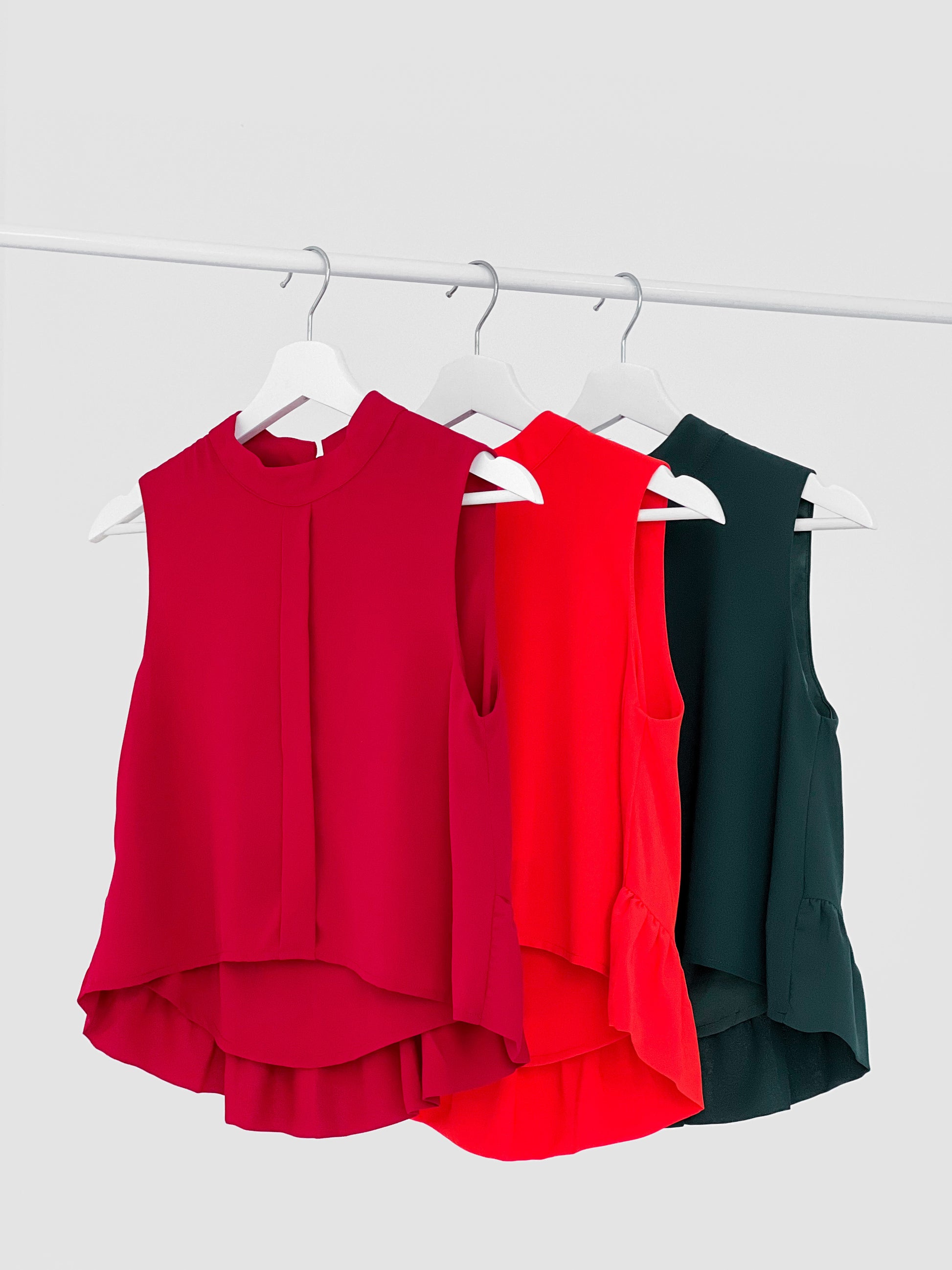 Tammi Crew Neck Top - Red