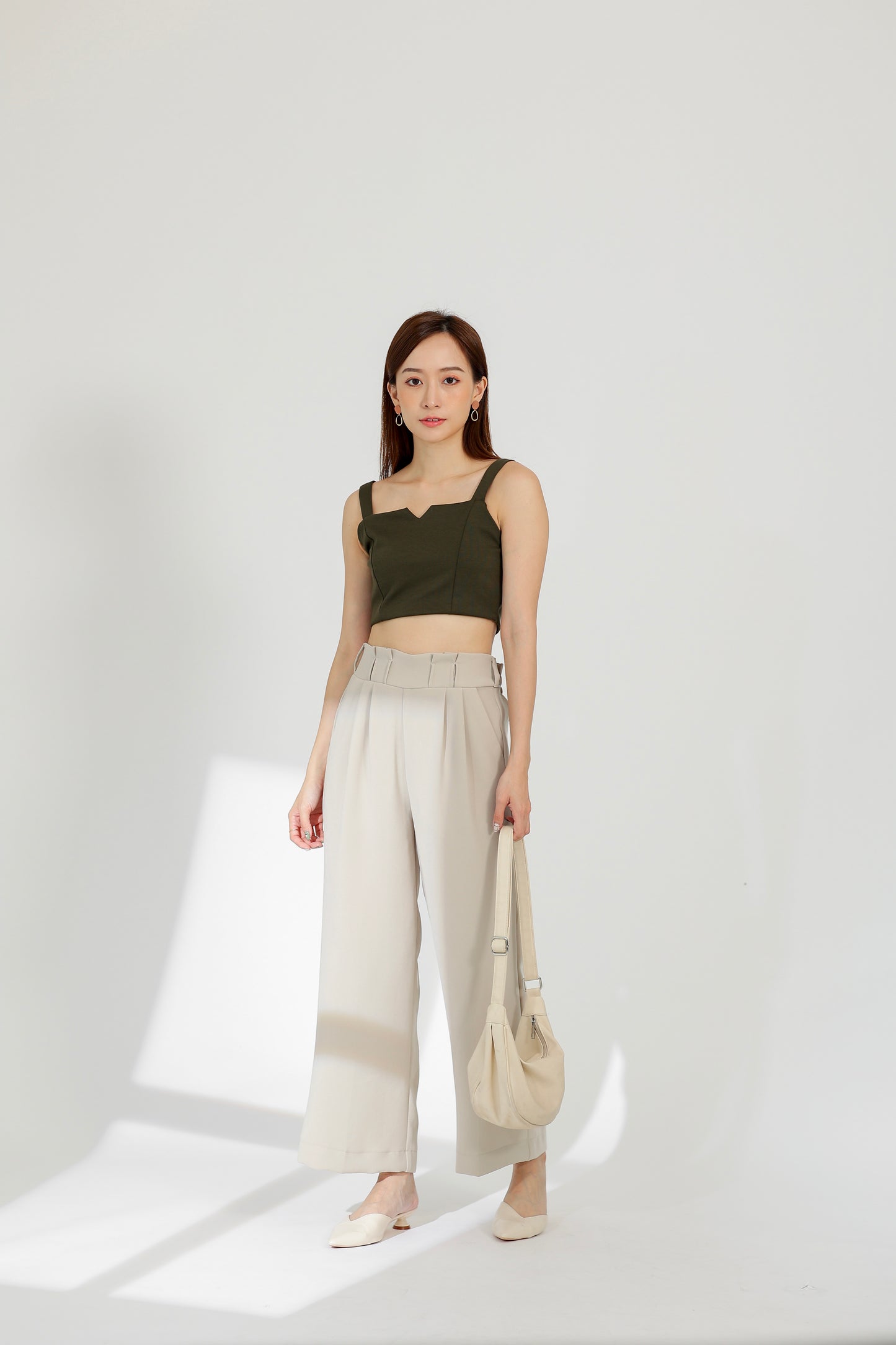 Terra Paperbag Waist Pant - Pebble