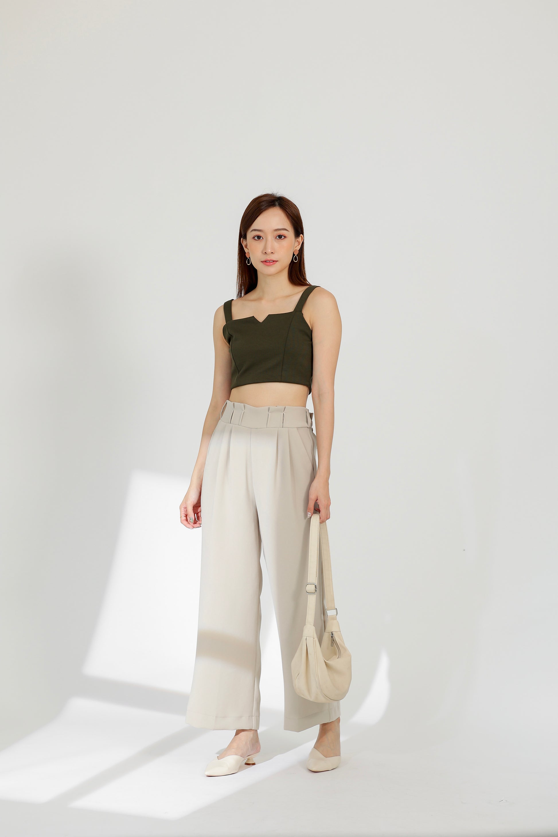 Terra Paperbag Waist Pant - Pebble