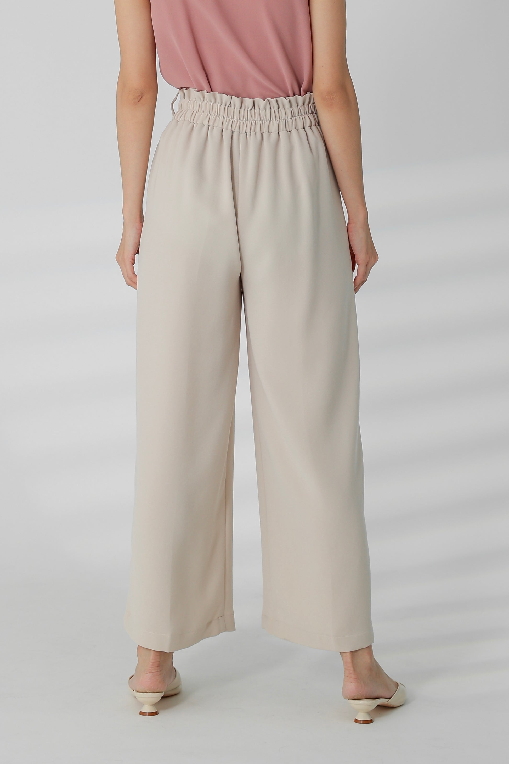 Terra Paperbag Waist Pant - Beige