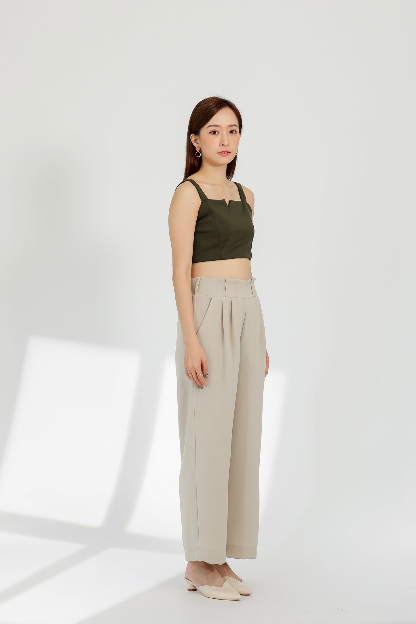 Terra Paperbag Waist Pant - Pebble