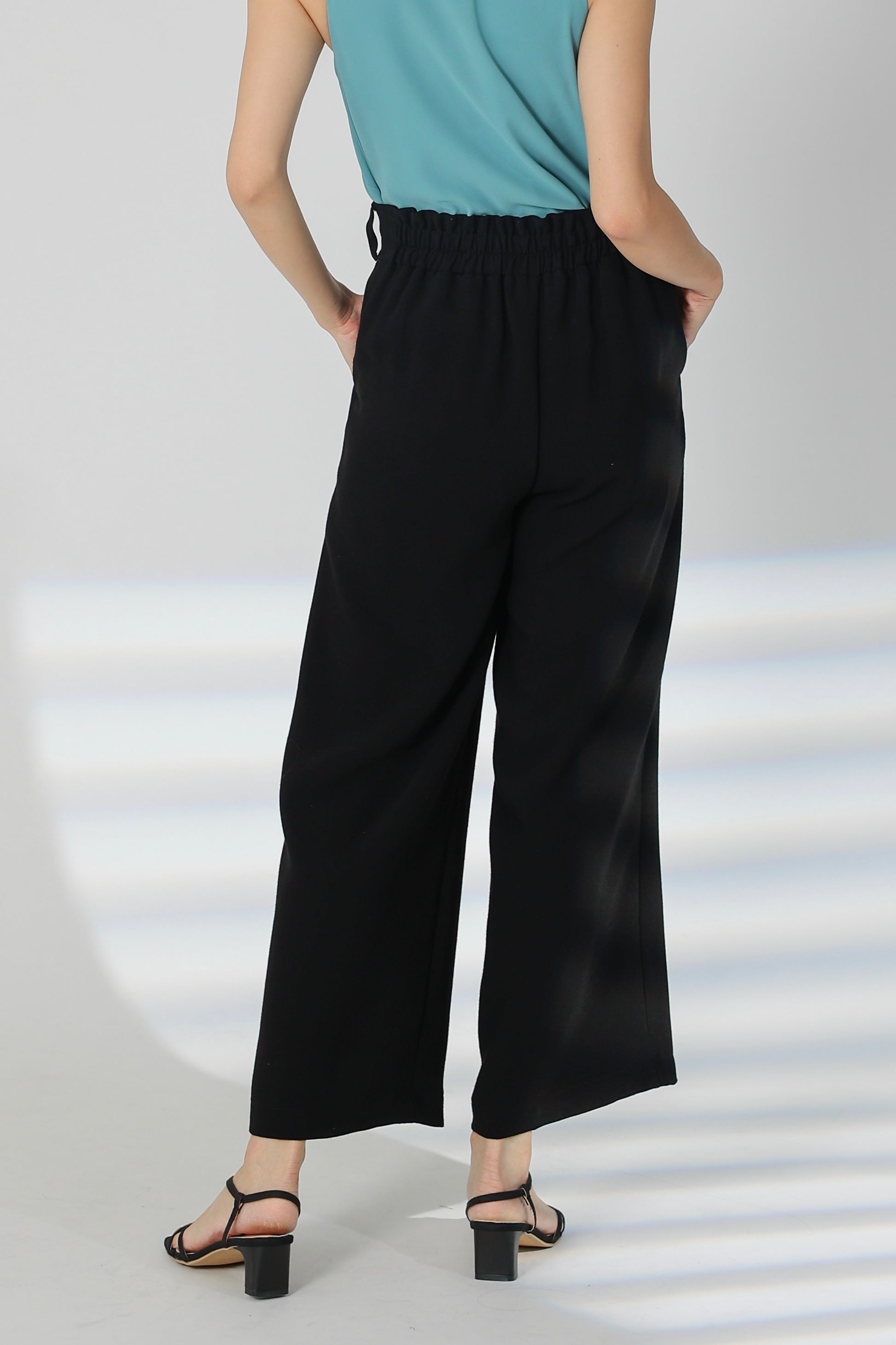 Terra Paperbag Waist Pant - Black